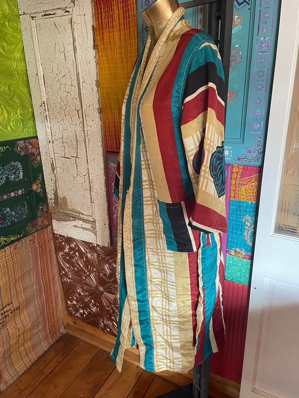 Silk Kimono - Free Size - Belt Attached