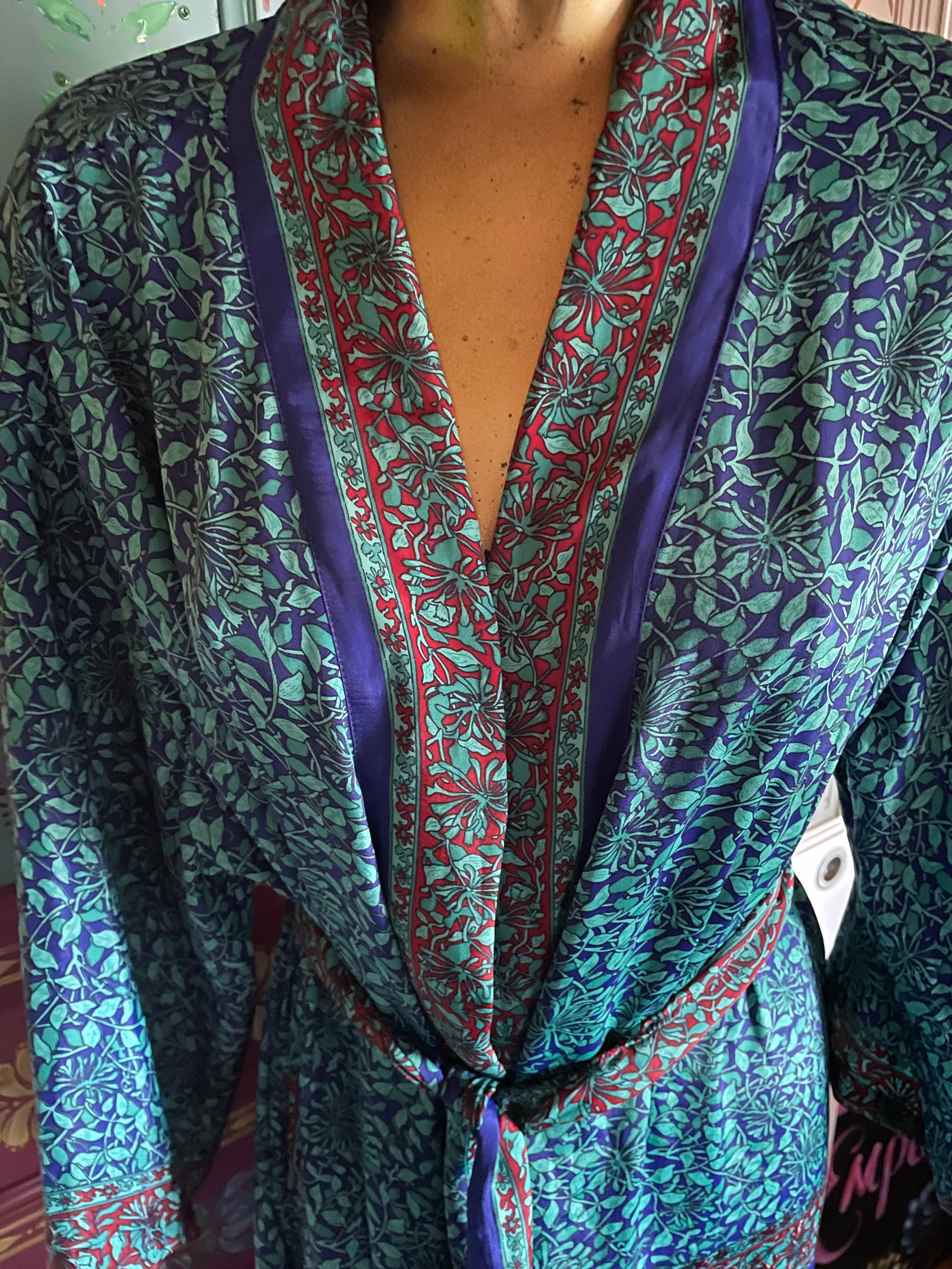 Silk Kimono - Free Size - No Pockets