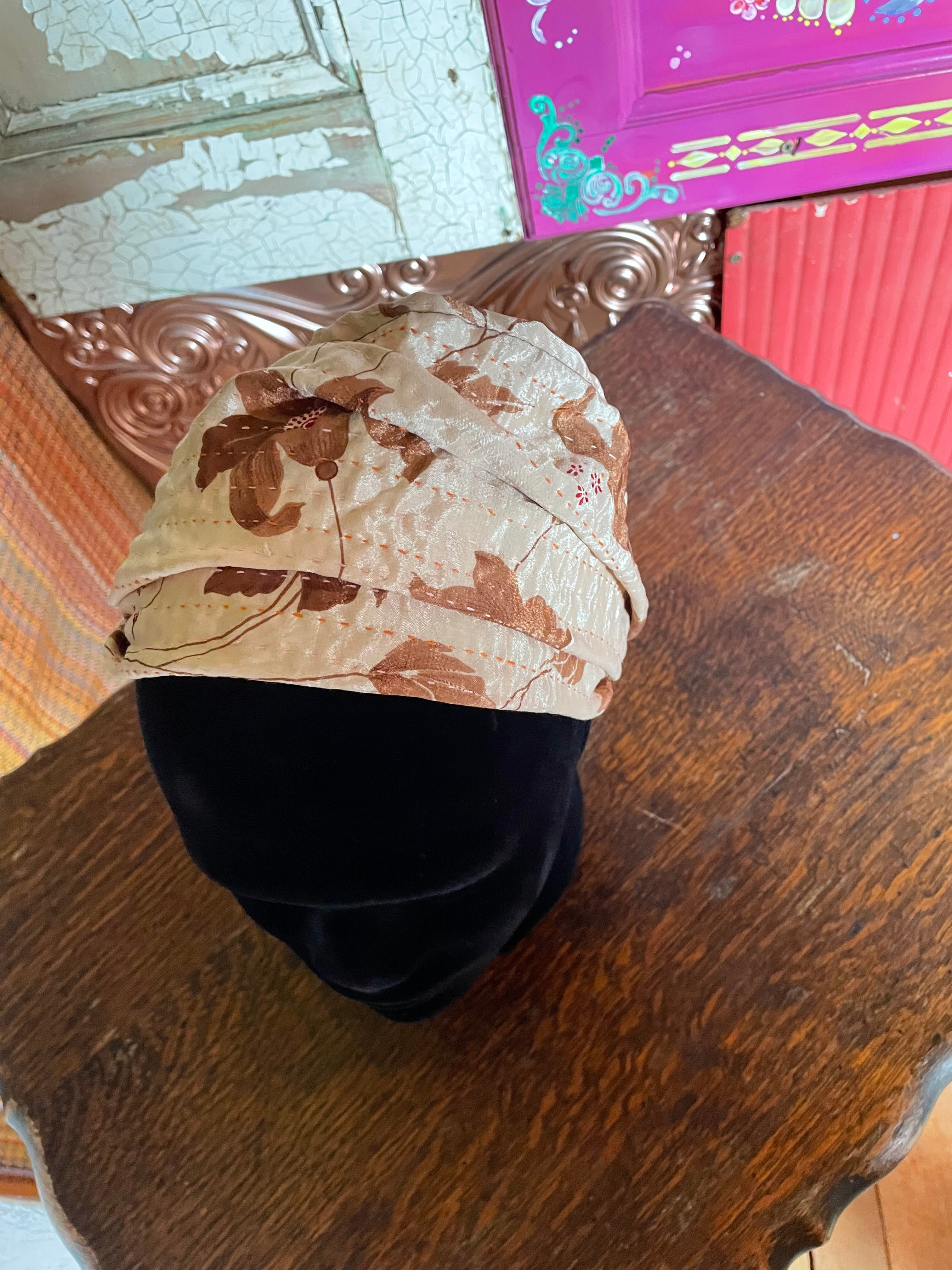 Silk kantha Head Scarf -Reversable