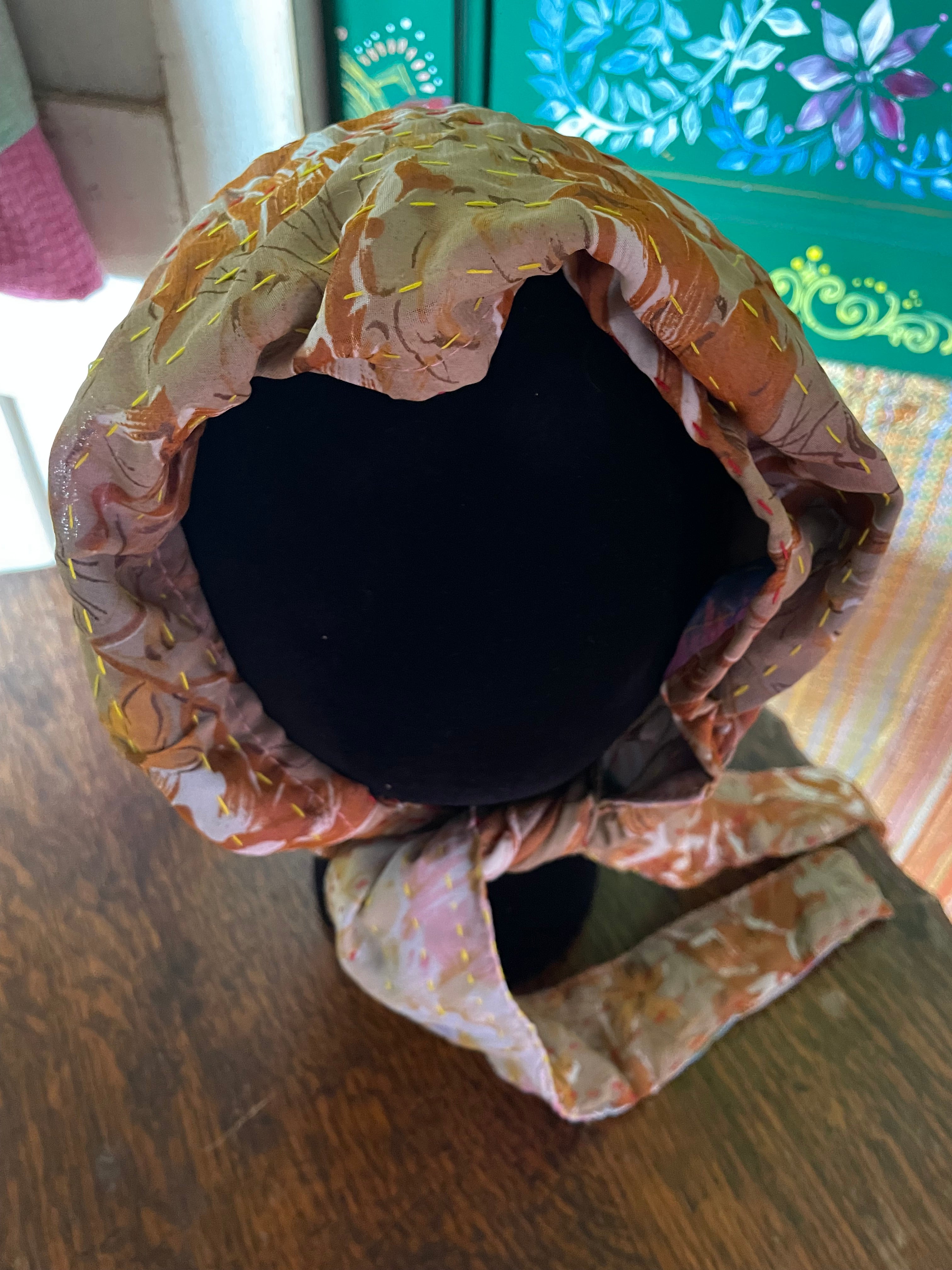 Silk kantha Head Scarf -Reversable