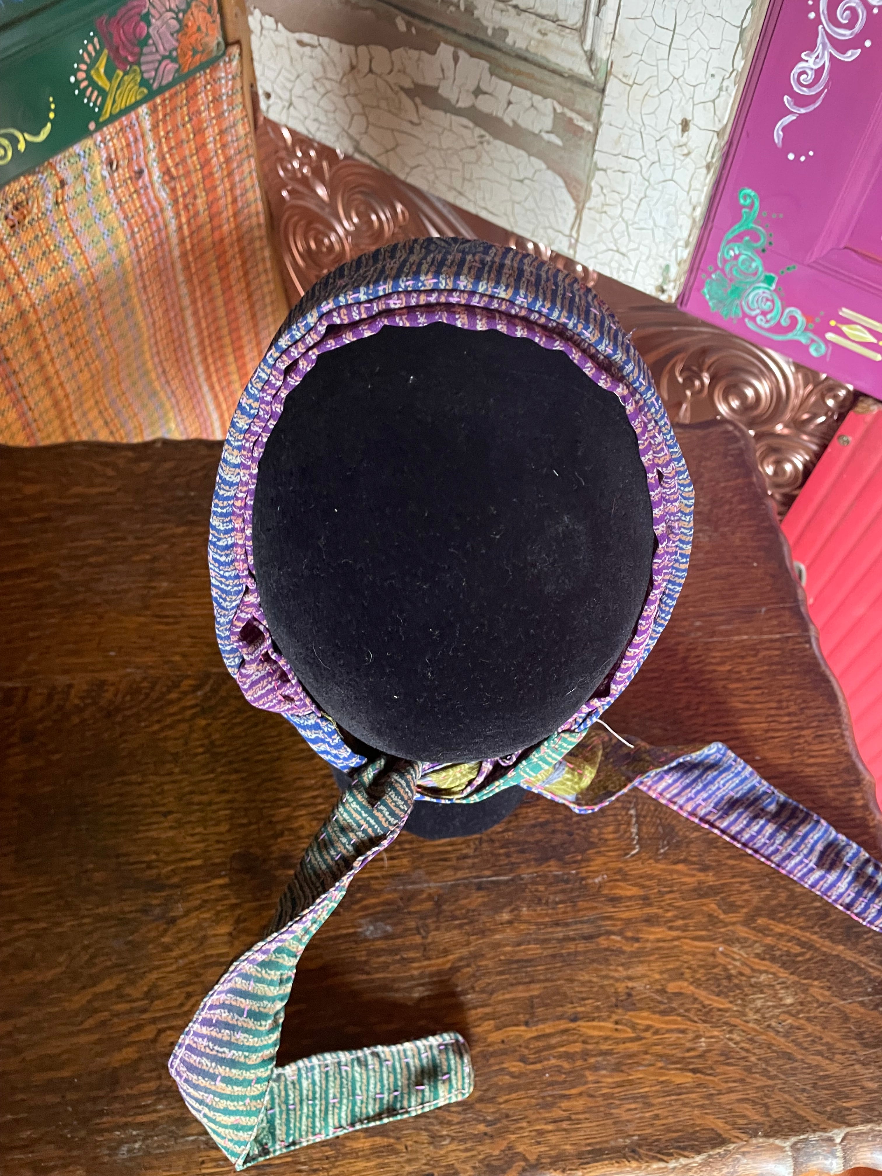 Silk kantha Head Scarf -Reversable