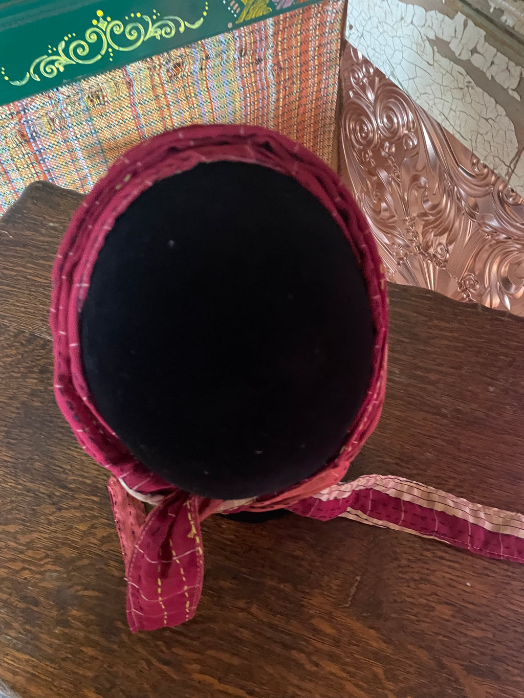 Silk kantha Head Scarf -Reversable