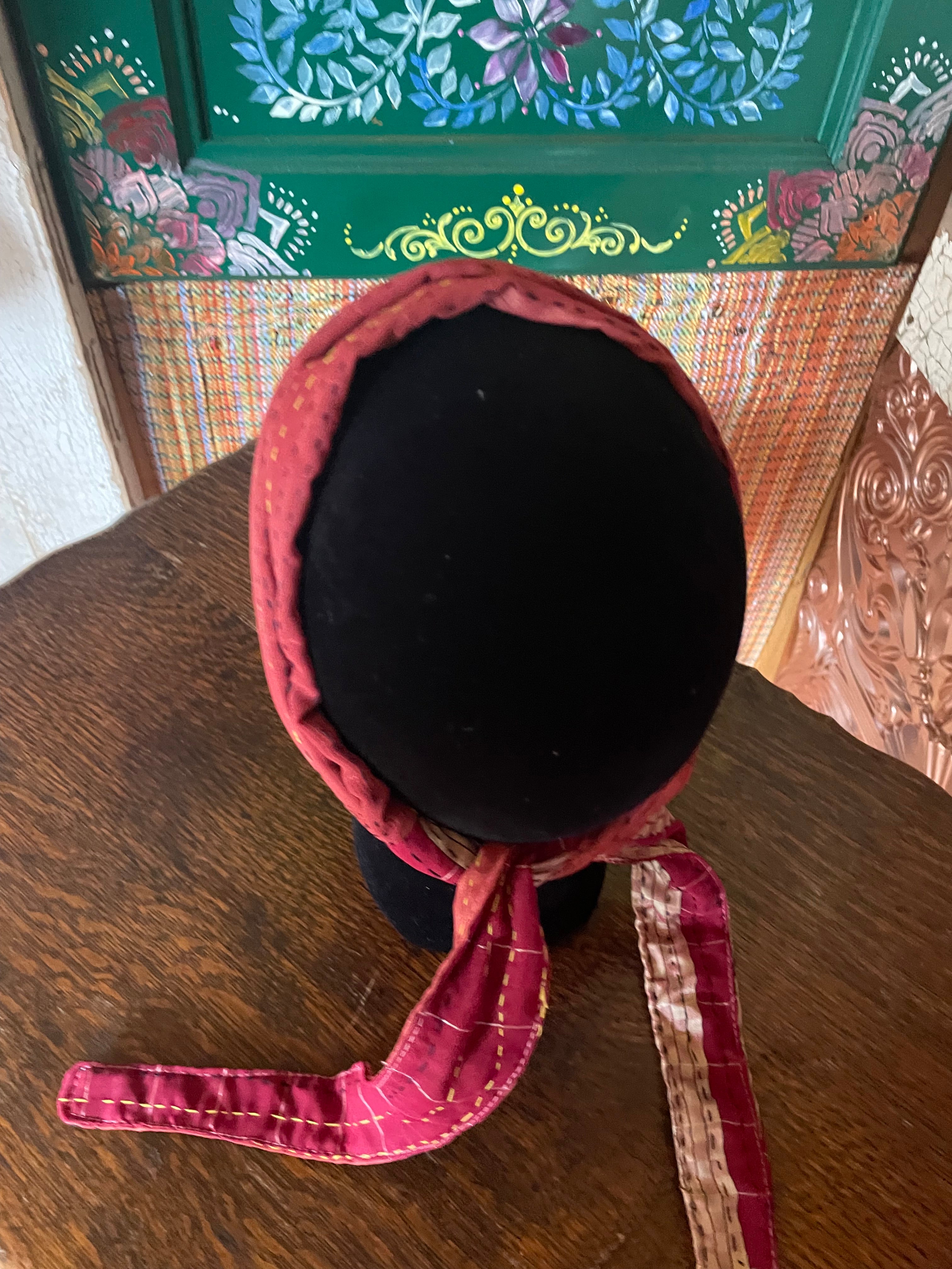 Silk kantha Head Scarf -Reversable