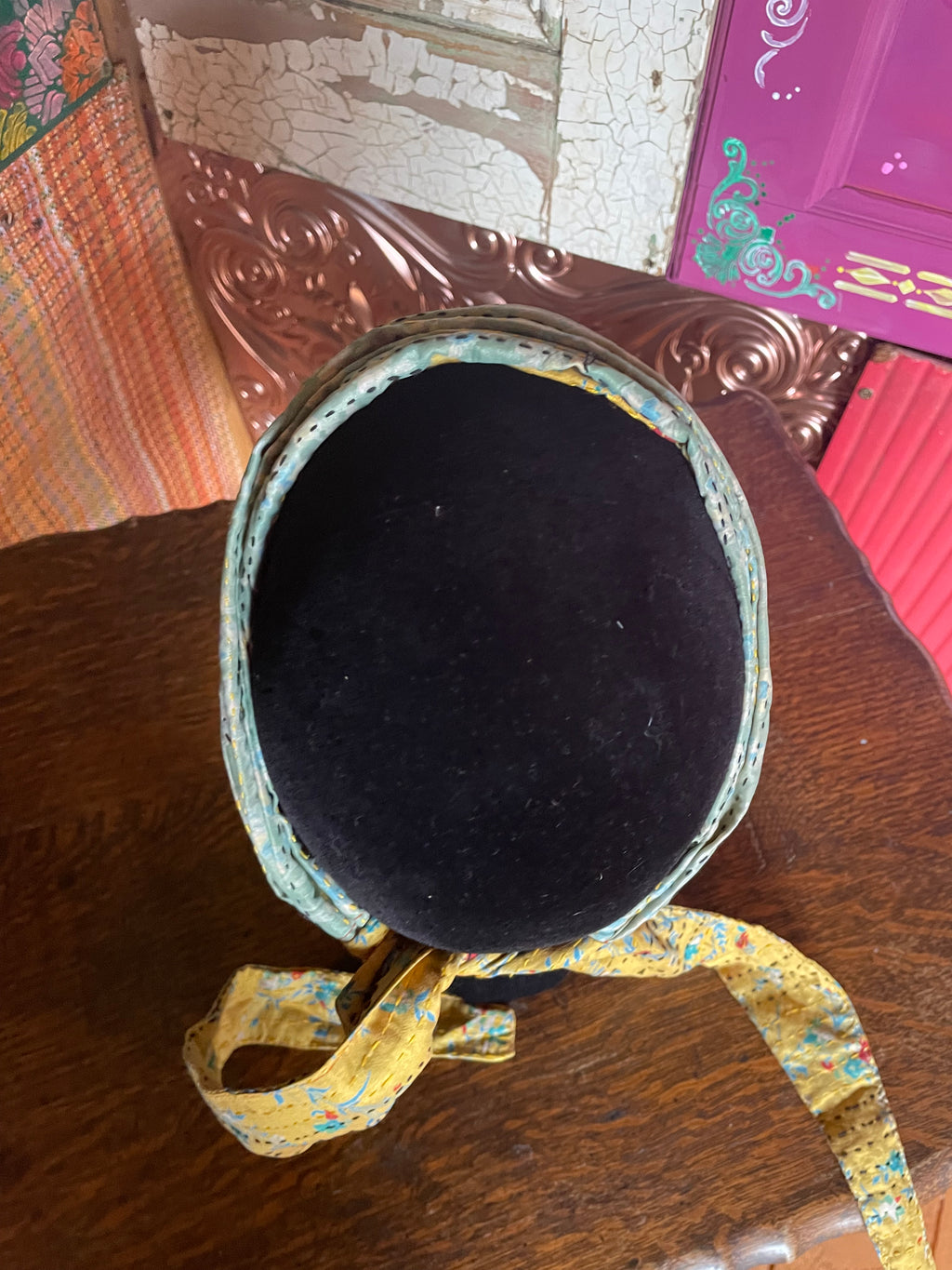 Silk kantha Head Scarf -Reversable