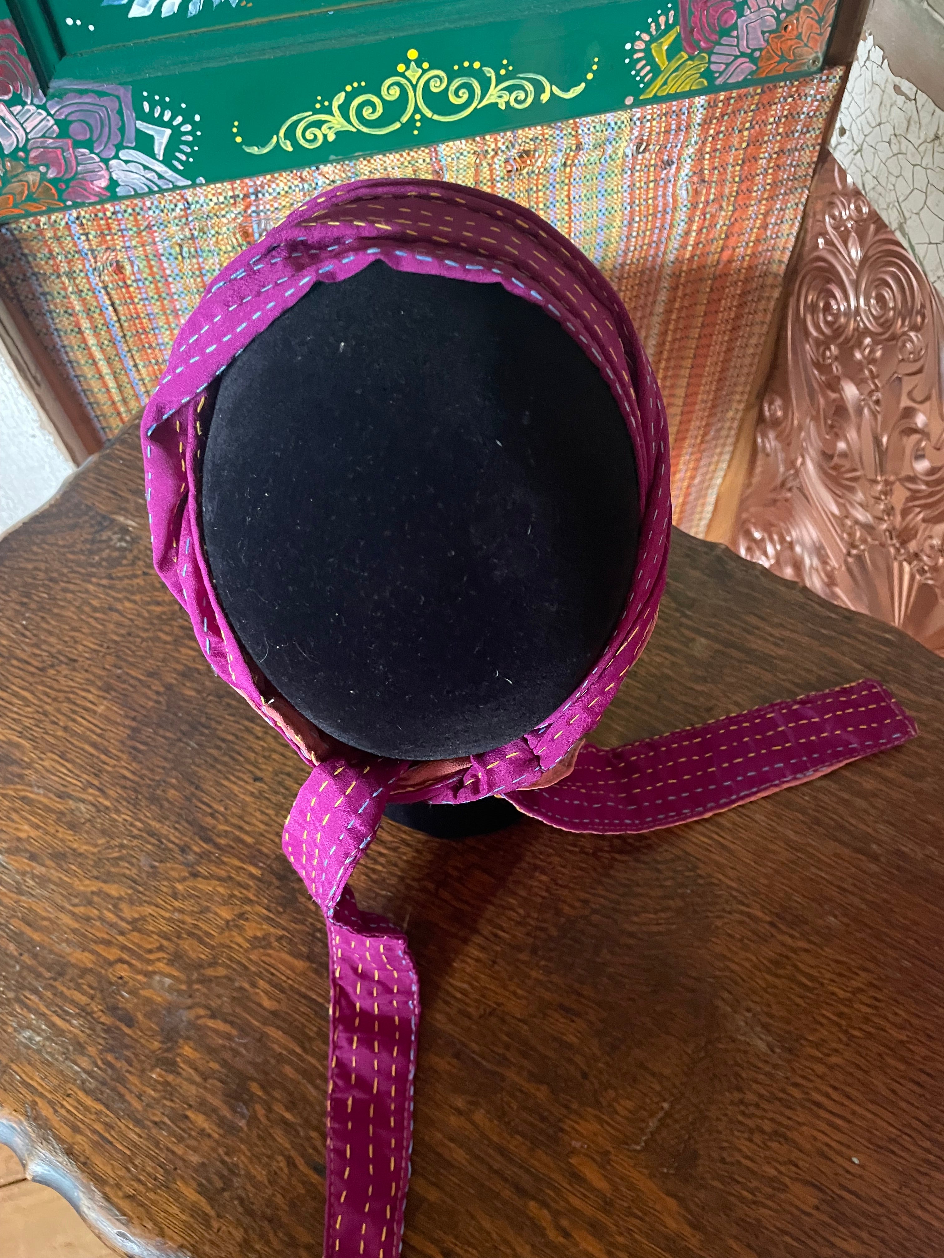 Silk kantha Head Scarf -Reversable