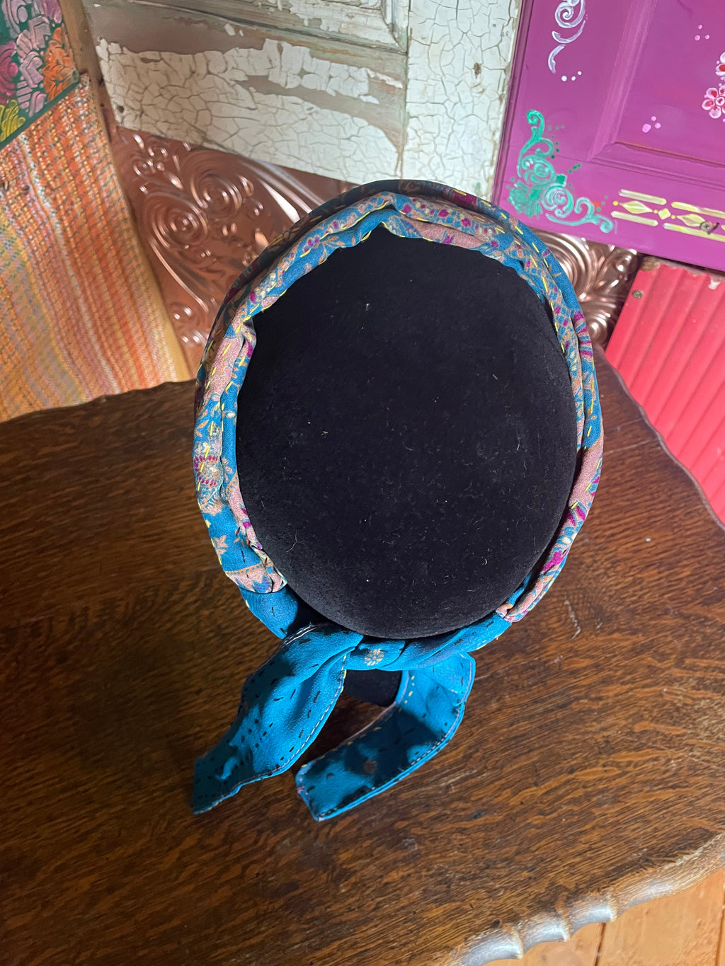 Silk kantha Head Scarf -Reversable