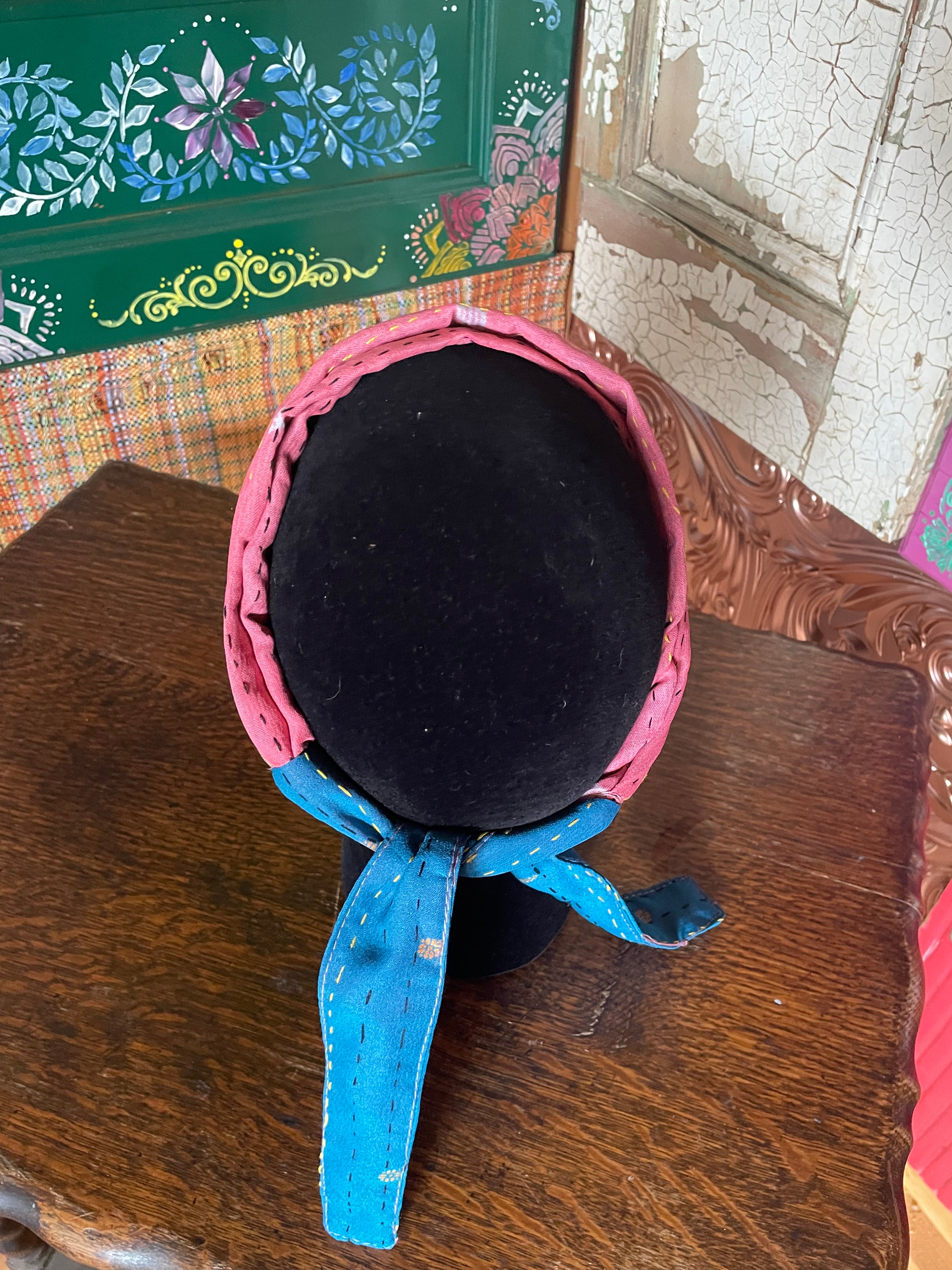 Silk kantha Head Scarf -Reversable