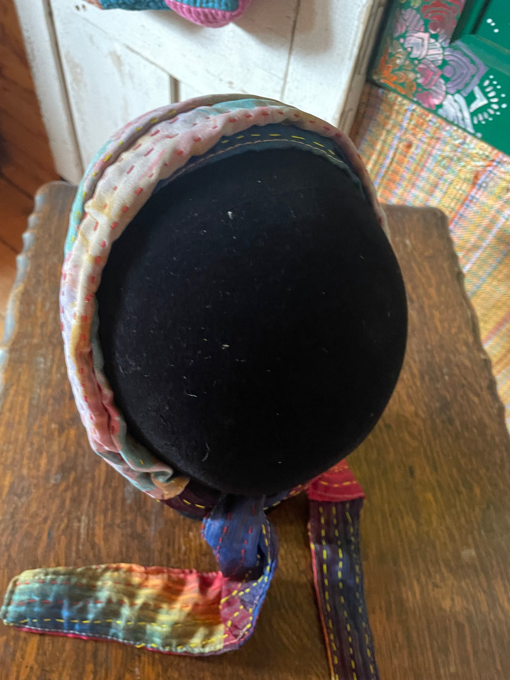 Silk kantha Head Scarf -Reversable