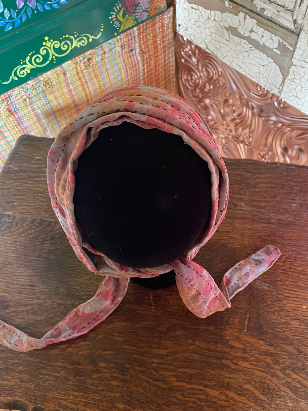 Silk kantha Head Scarf -Reversable