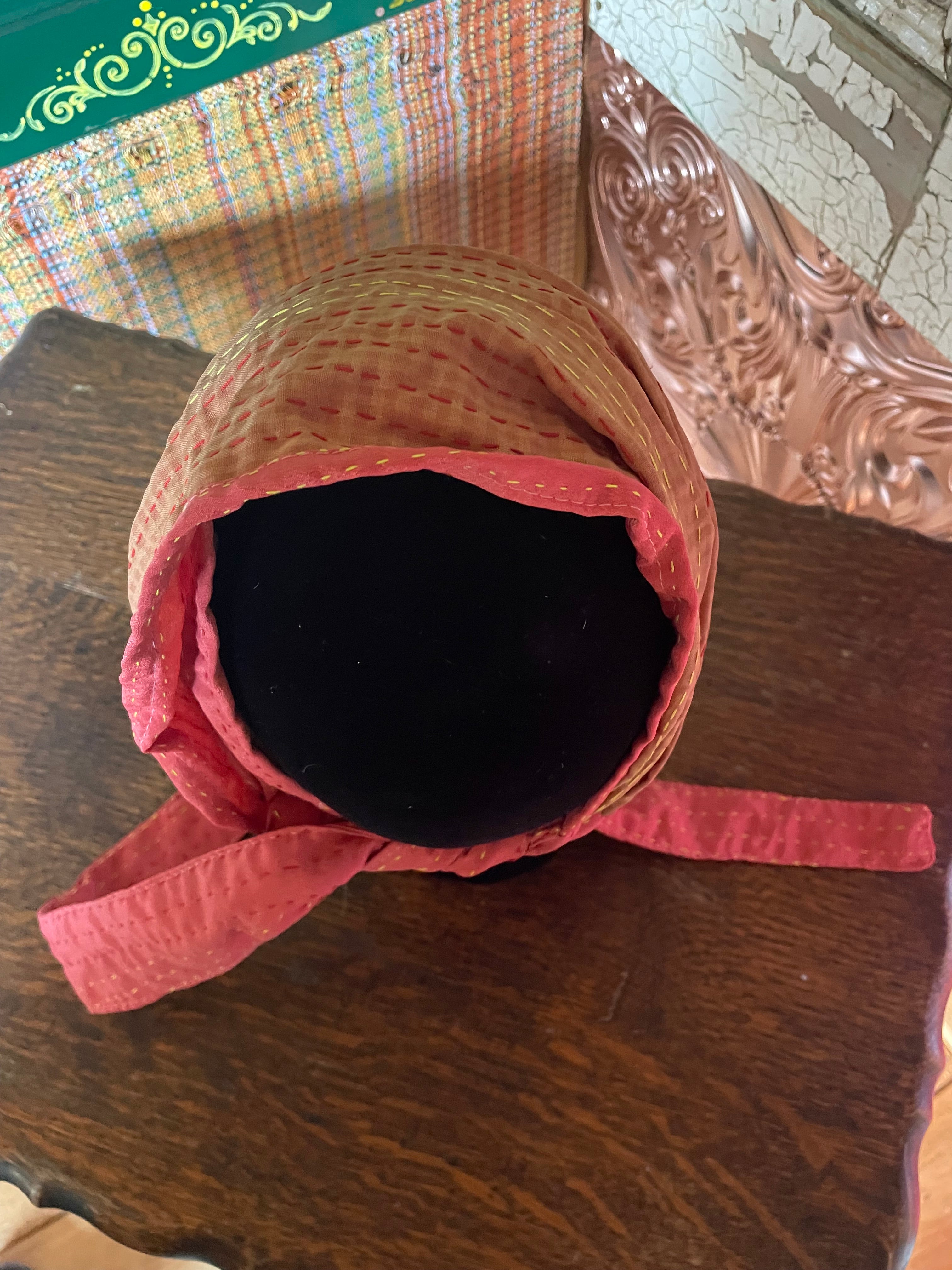 Silk kantha Head Scarf -Reversable