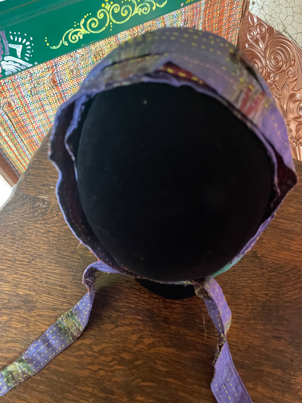 Silk kantha Head Scarf -Reversable