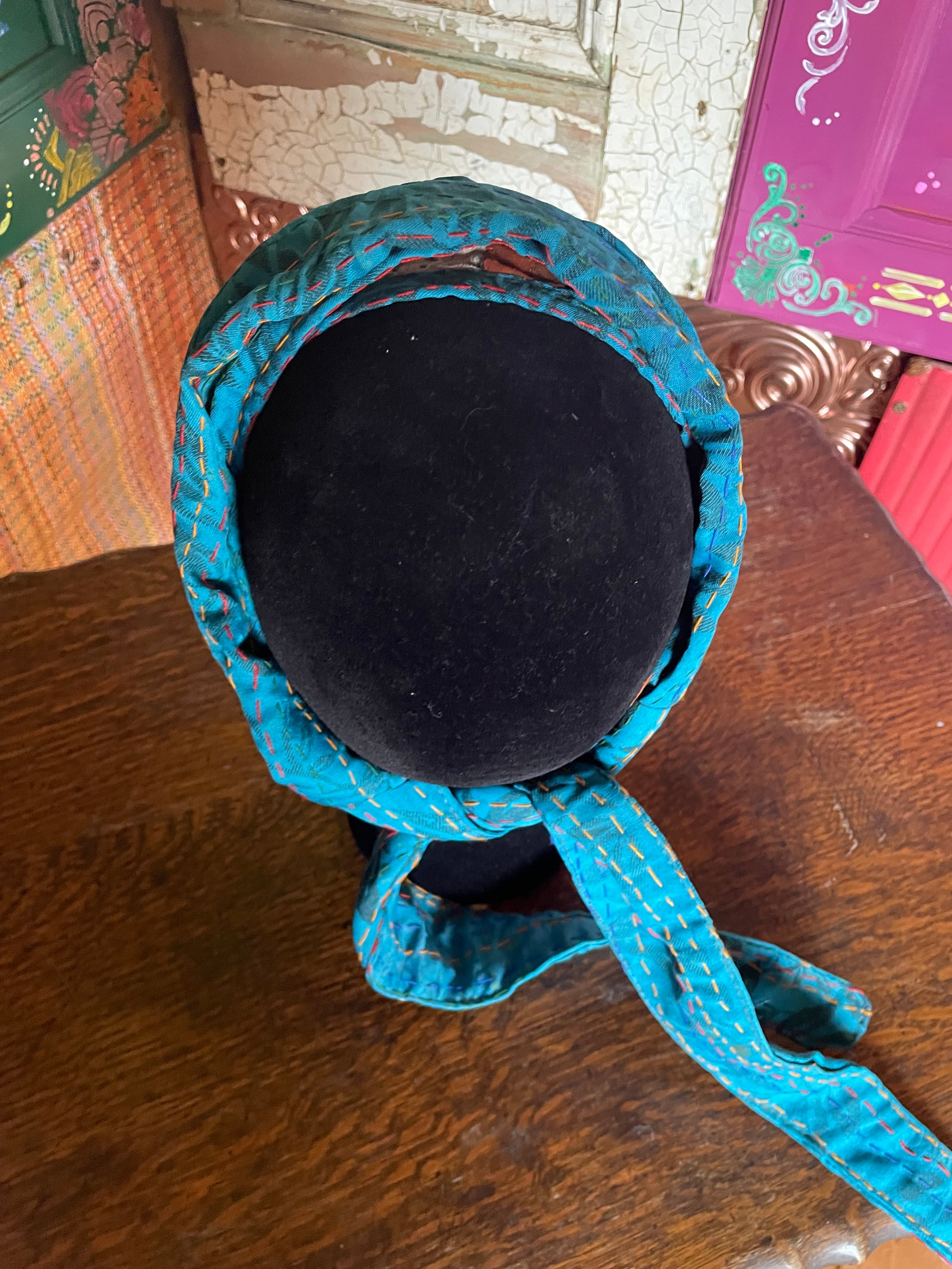 Silk kantha Head Scarf -Reversable