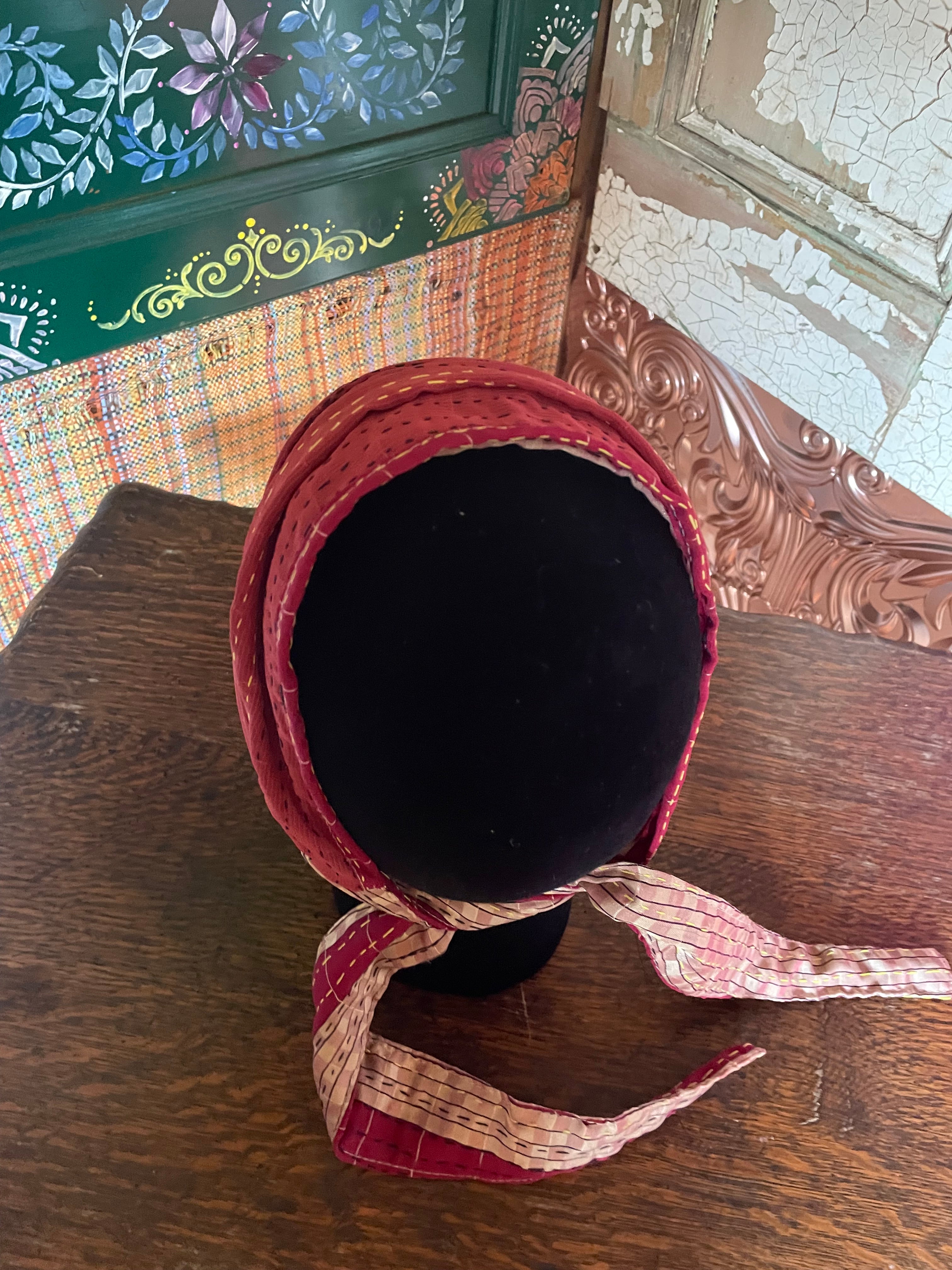 Silk kantha Head Scarf -Reversable