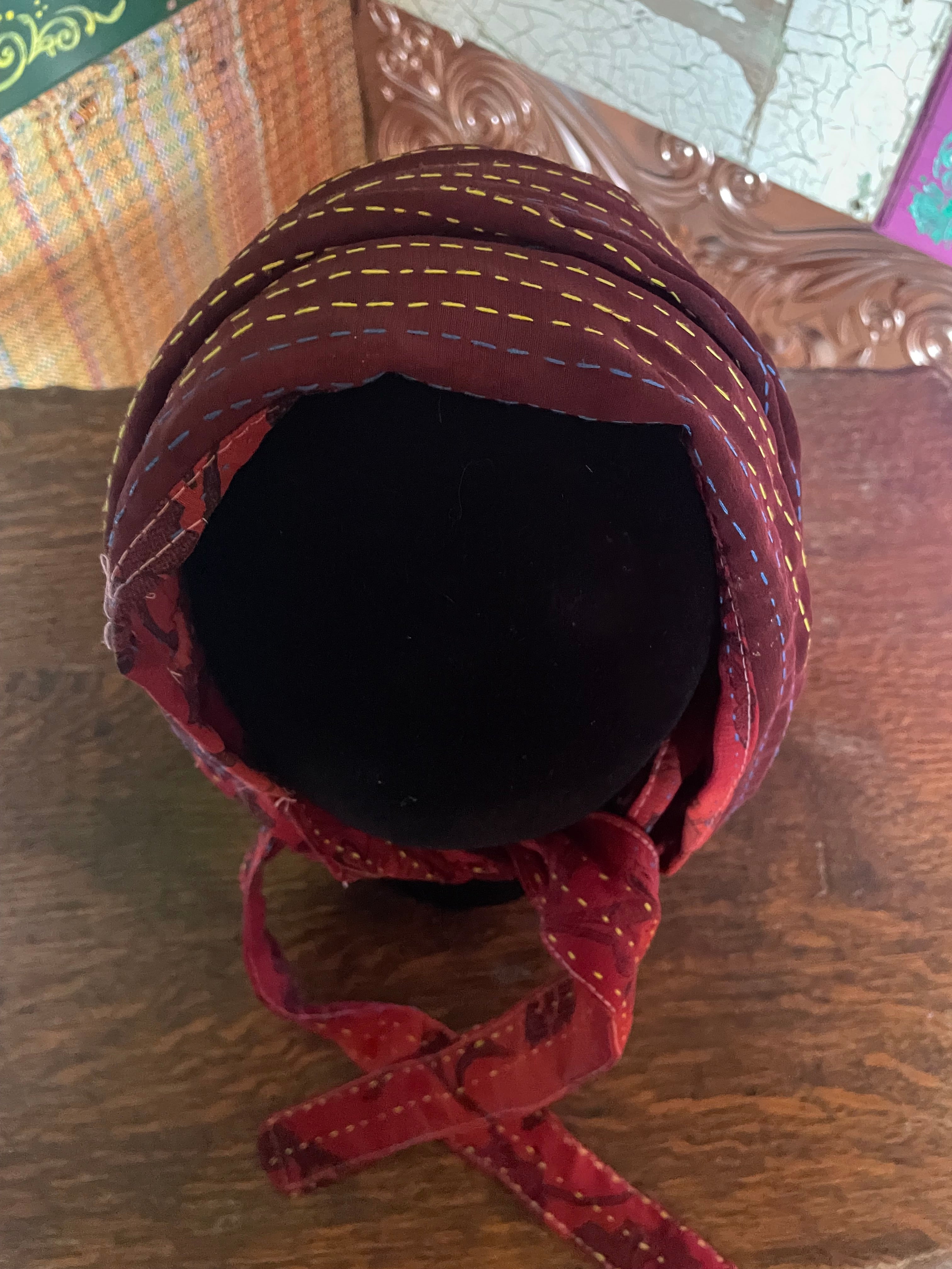 Silk kantha Head Scarf -Reversable