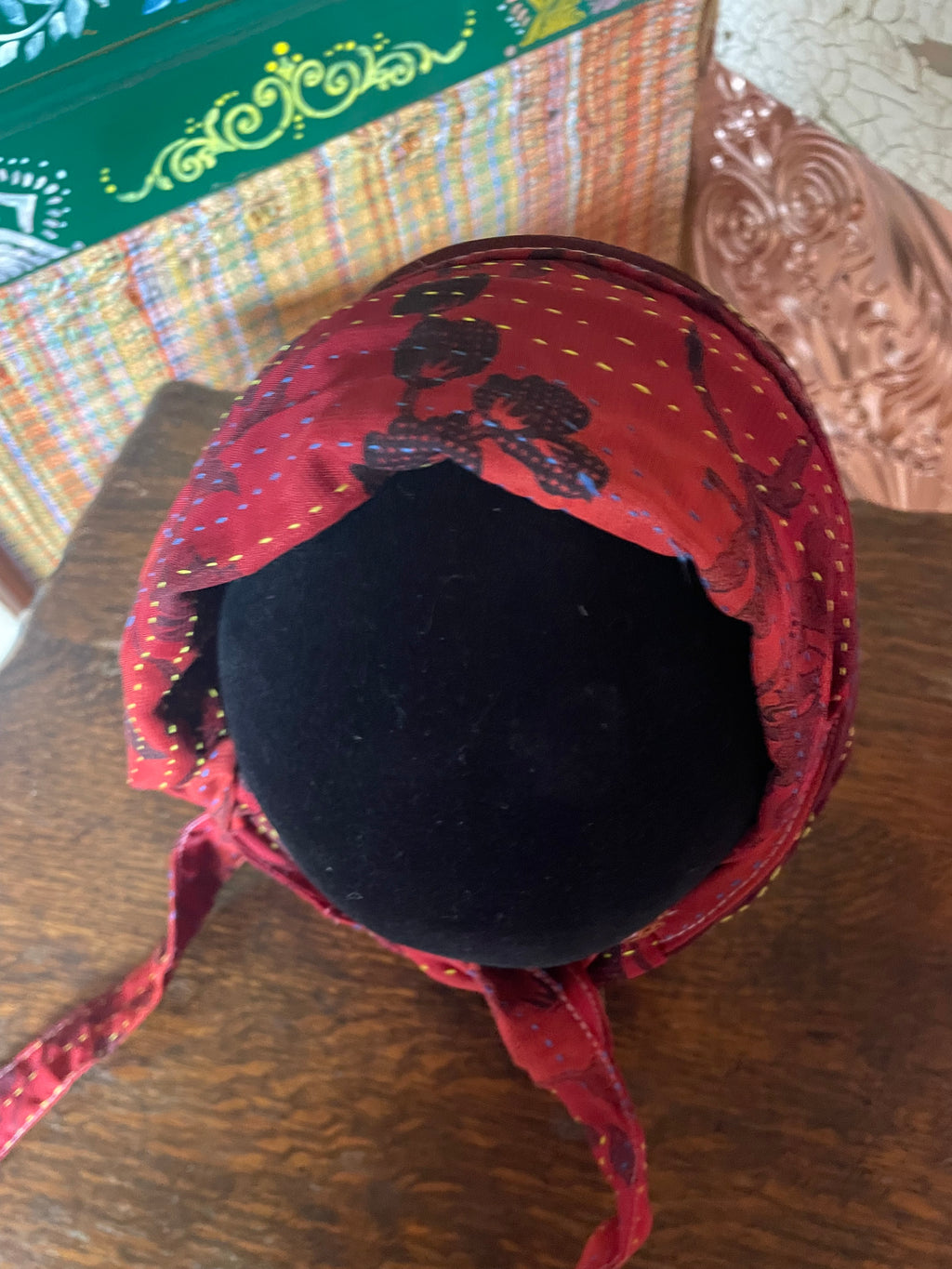 Silk kantha Head Scarf -Reversable