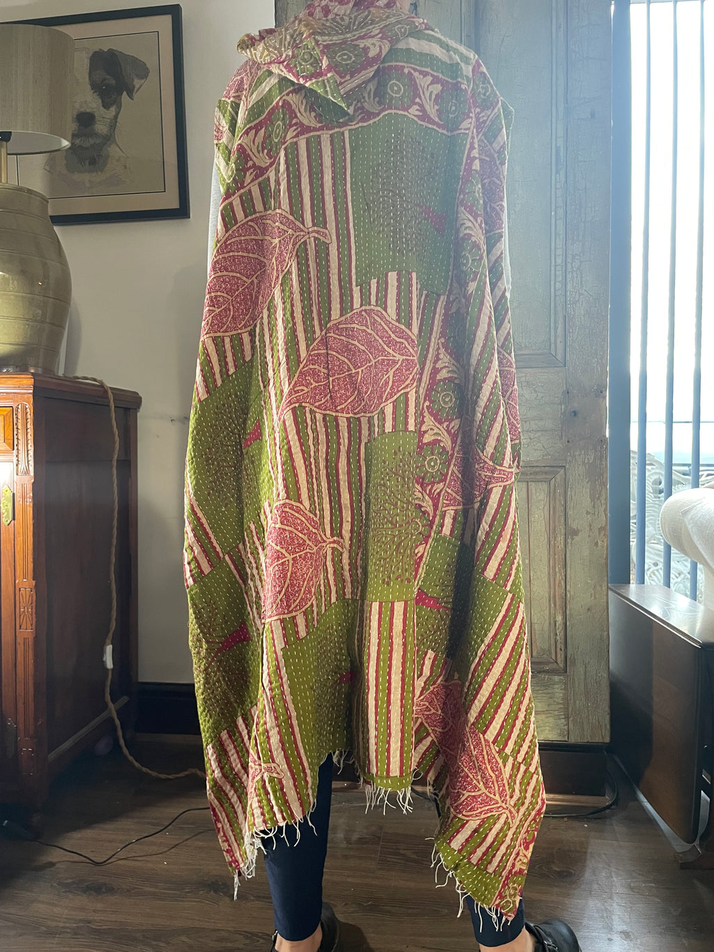 Kantha Hooded Kimono Wrap