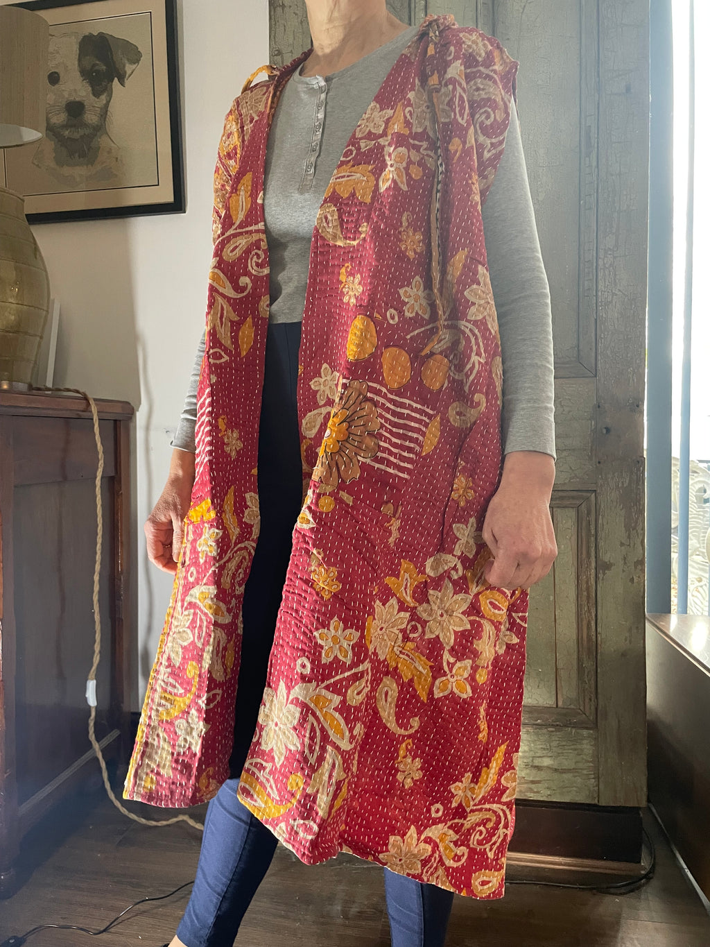 Kantha Hooded Kimono Wrap
