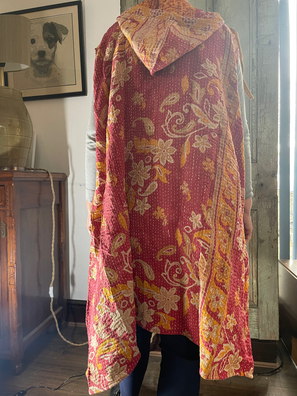 Kantha Hooded Kimono Wrap