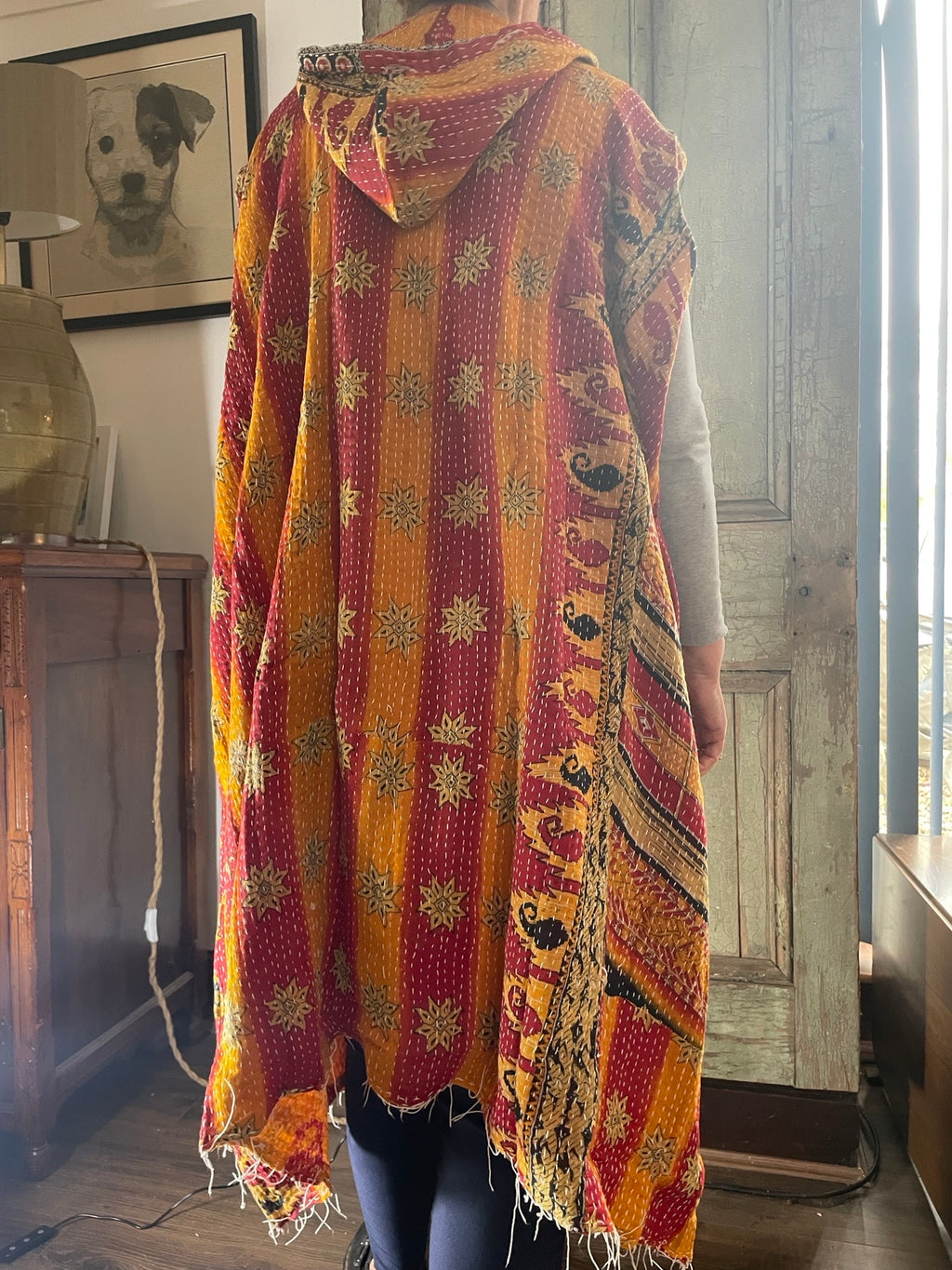 Kantha Hooded Kimono Wrap