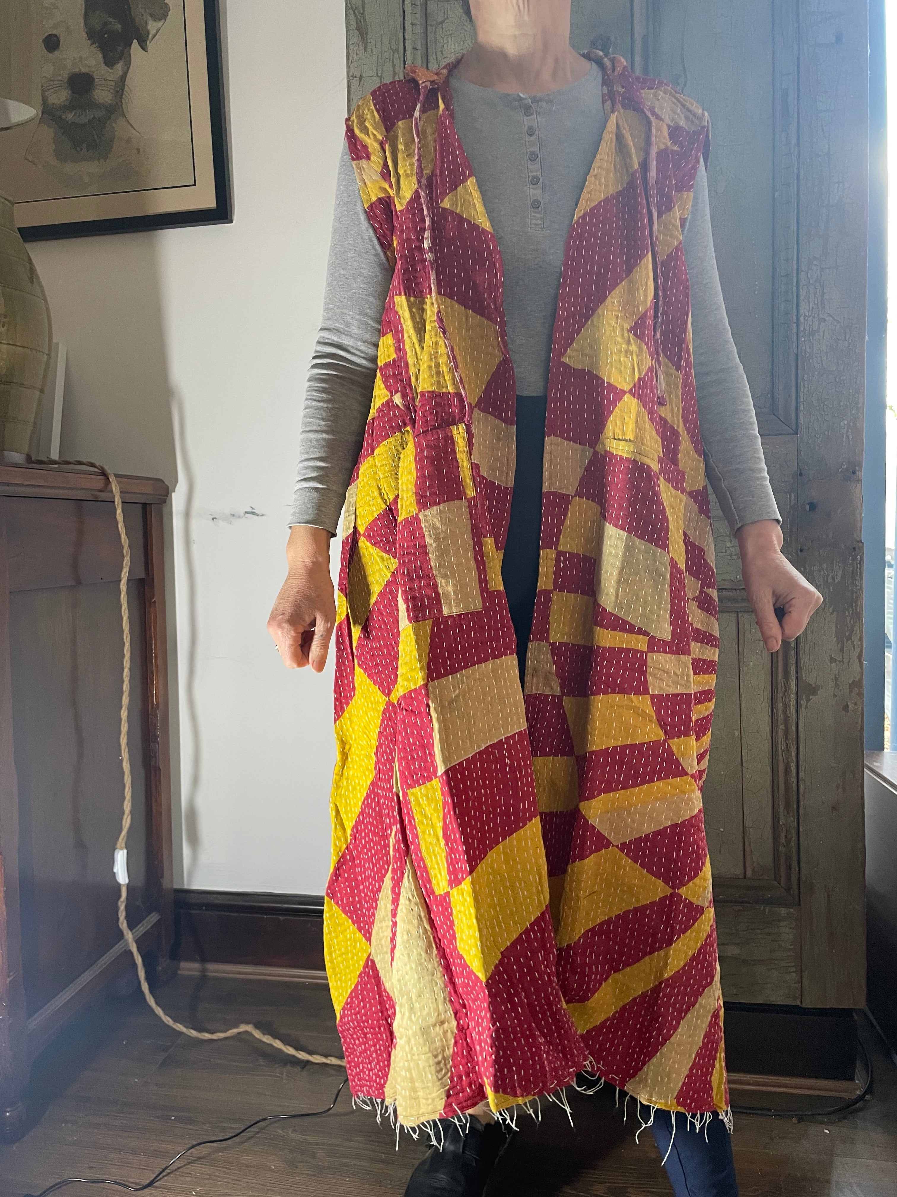 Kantha Hooded Kimono Wrap