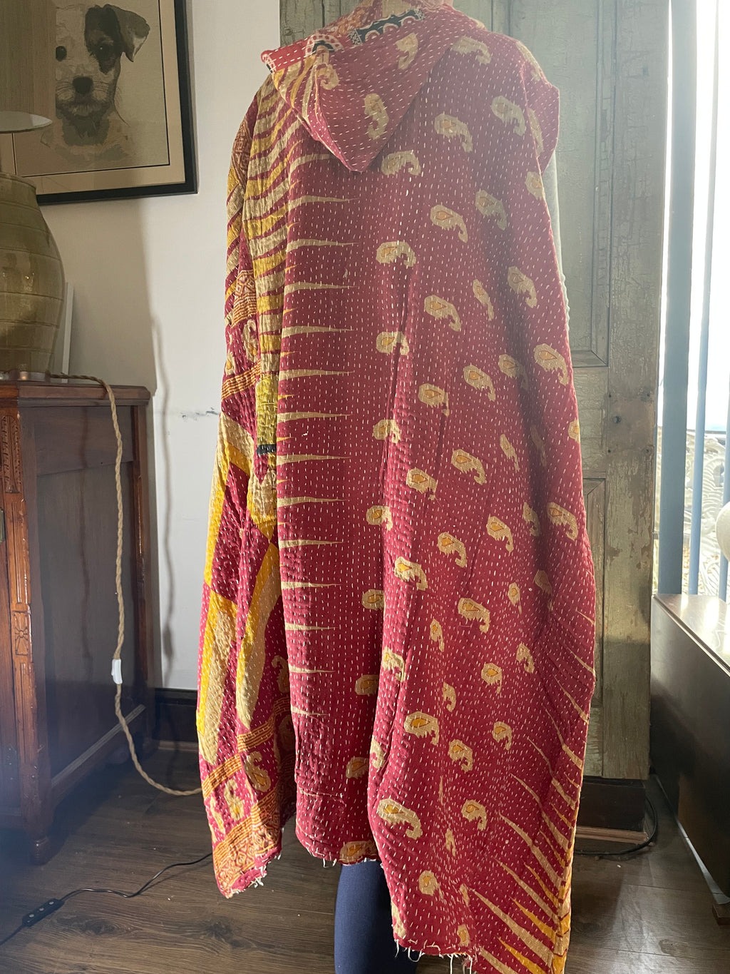 Kantha Hooded Kimono Wrap