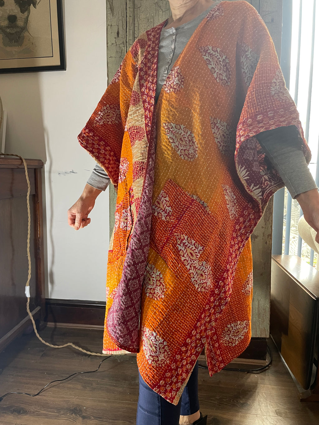 Kantha Sleeveless wrap