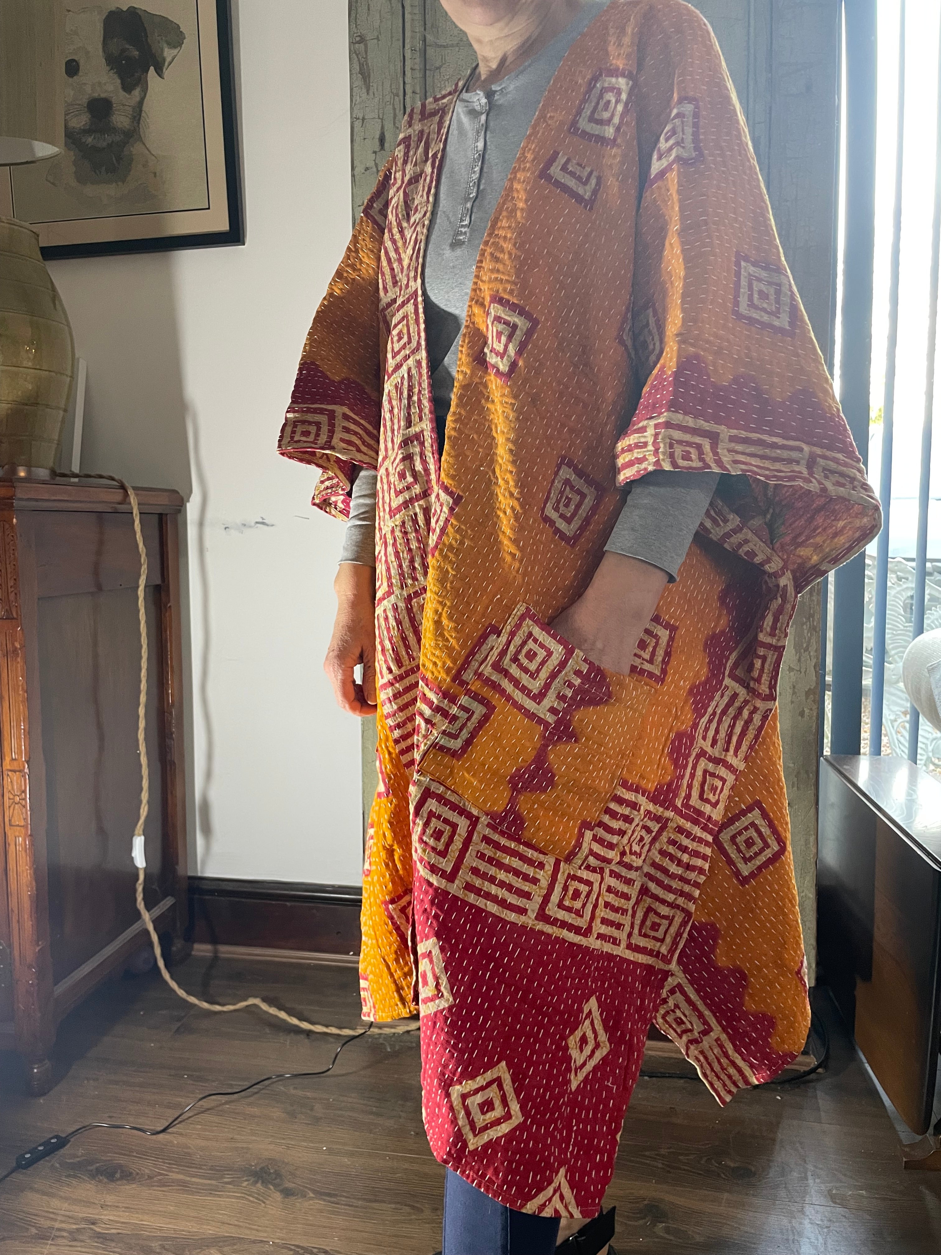 Kantha Sleeveless wrap