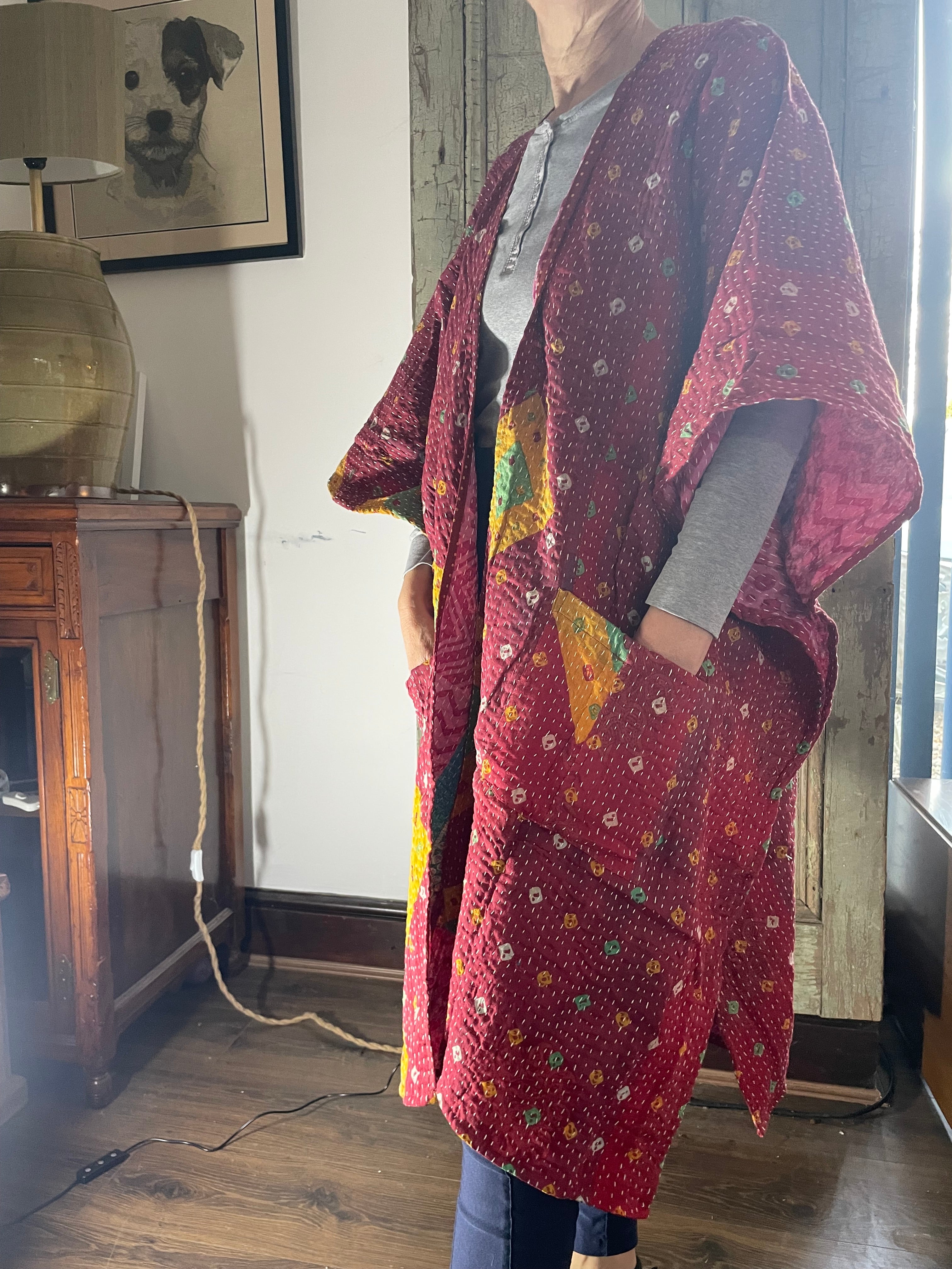 Kantha Sleeveless wrap