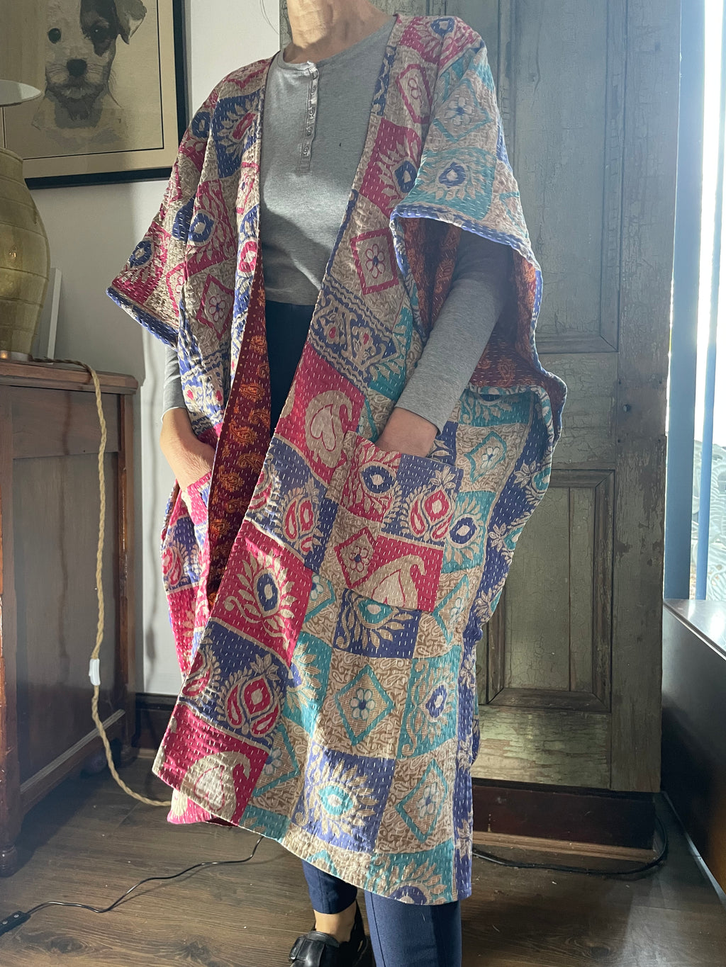 Kantha Sleeveless wrap