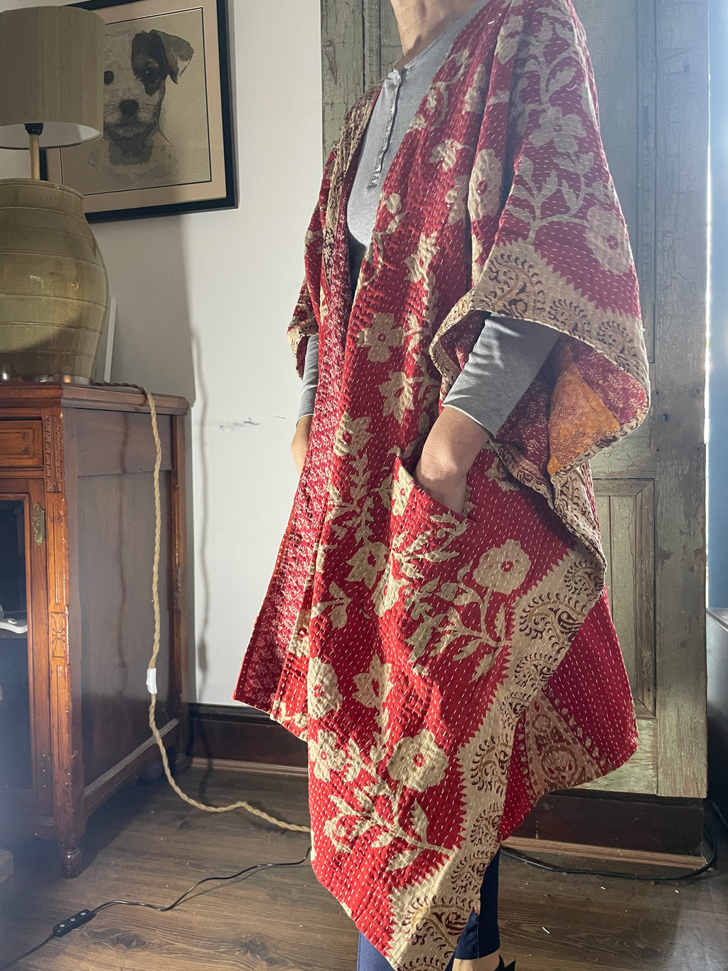 Kantha Sleeveless wrap