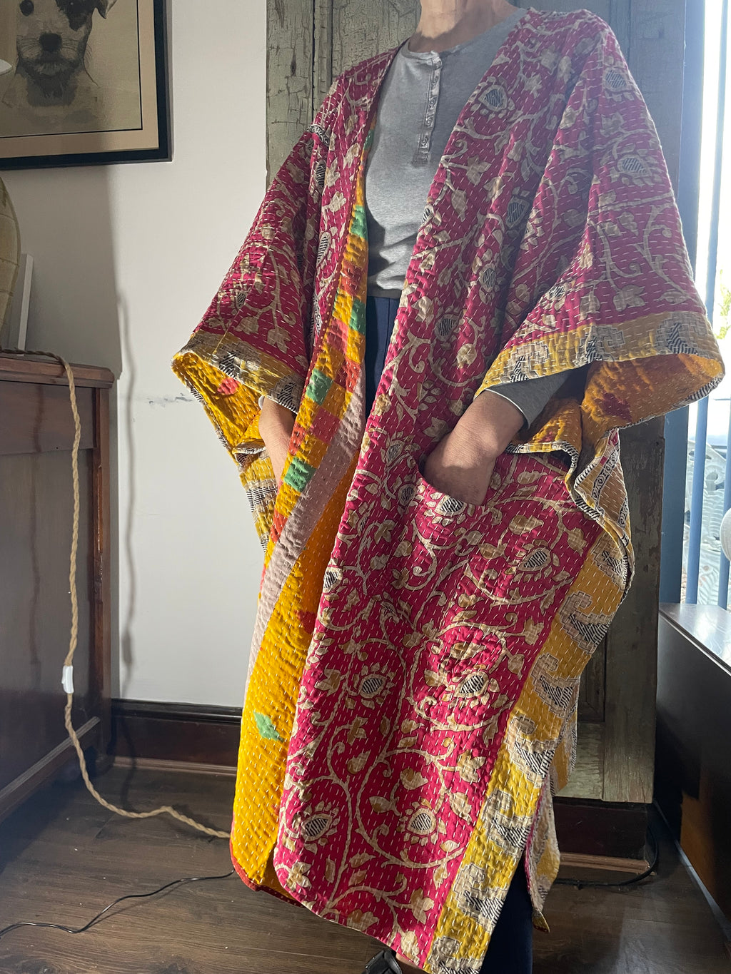 Kantha Sleeveless wrap