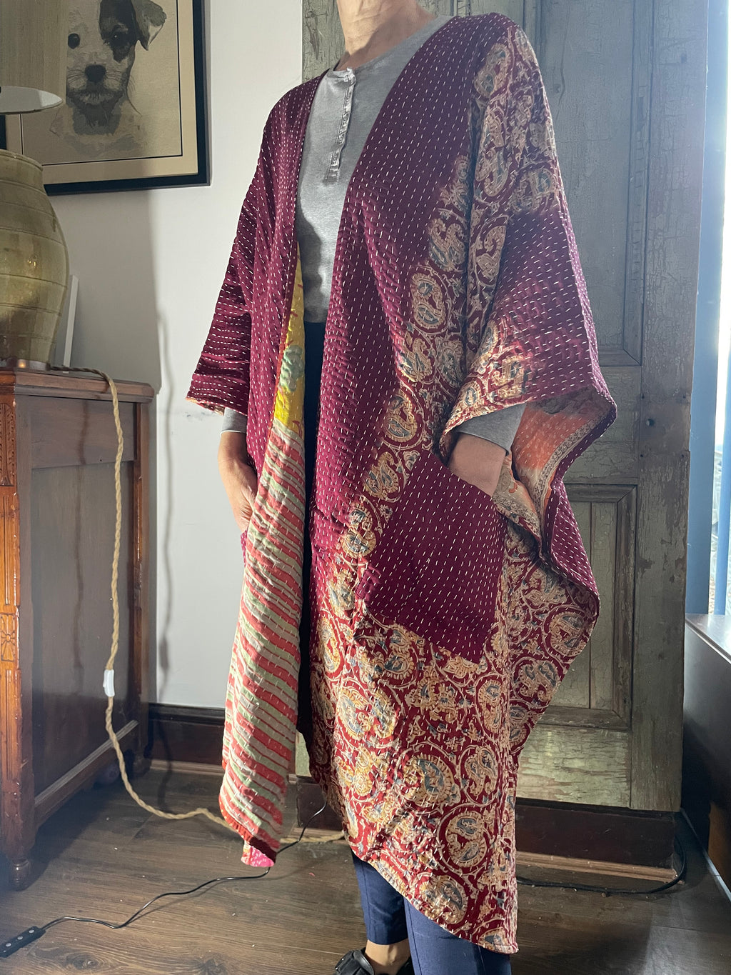 Kantha Sleeveless wrap