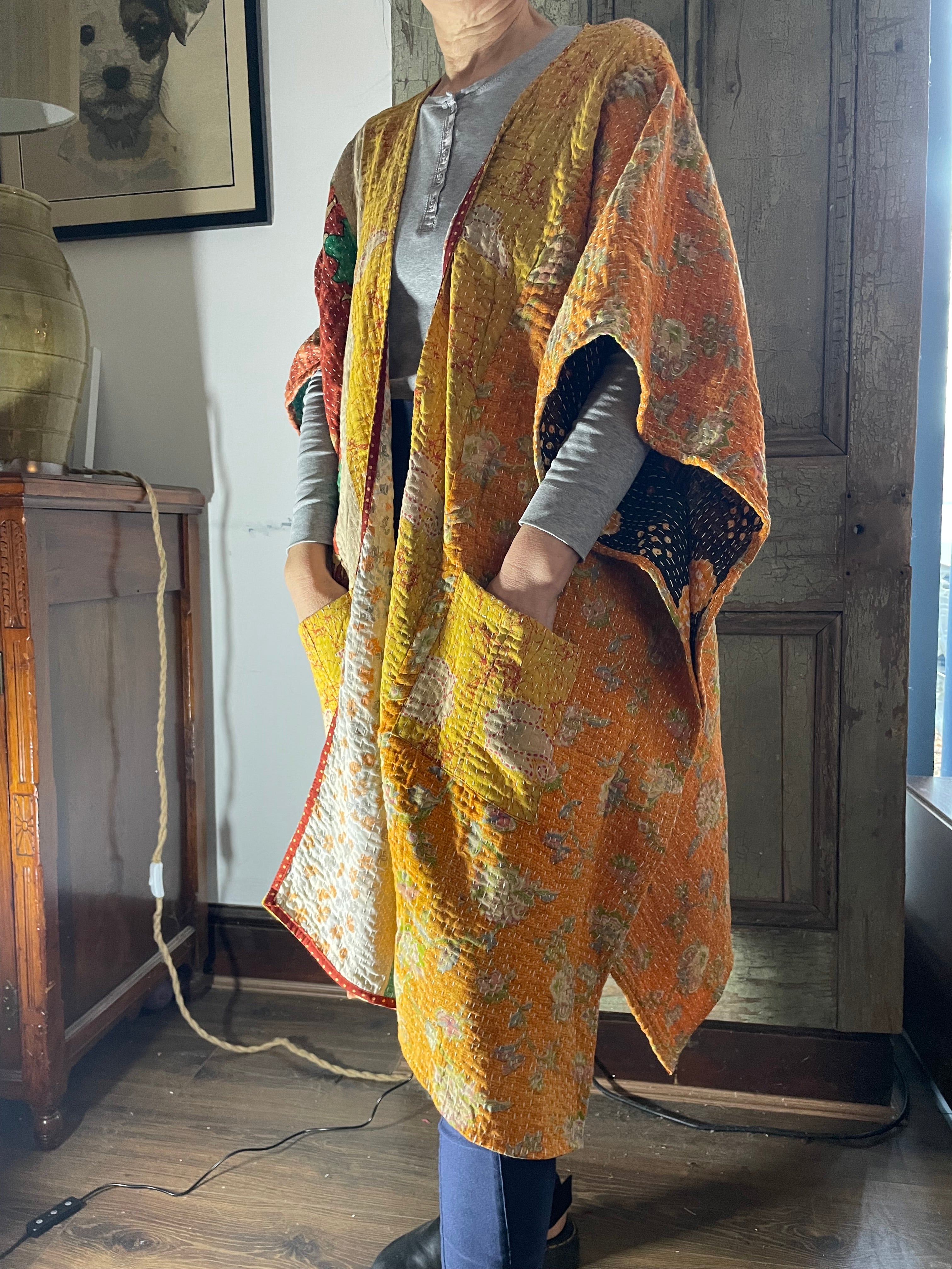 Kantha Sleeveless wrap