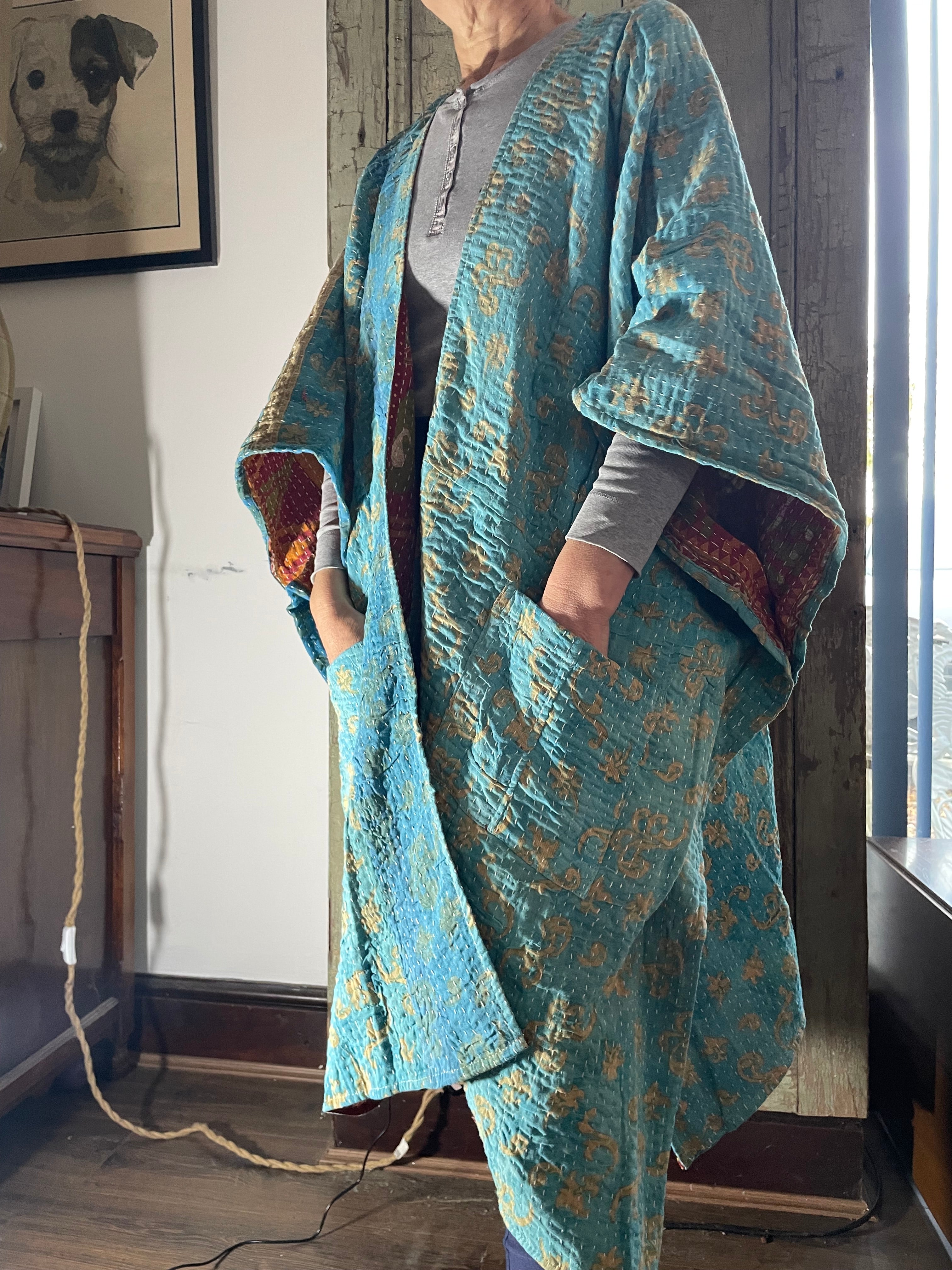 Kantha Sleeveless wrap