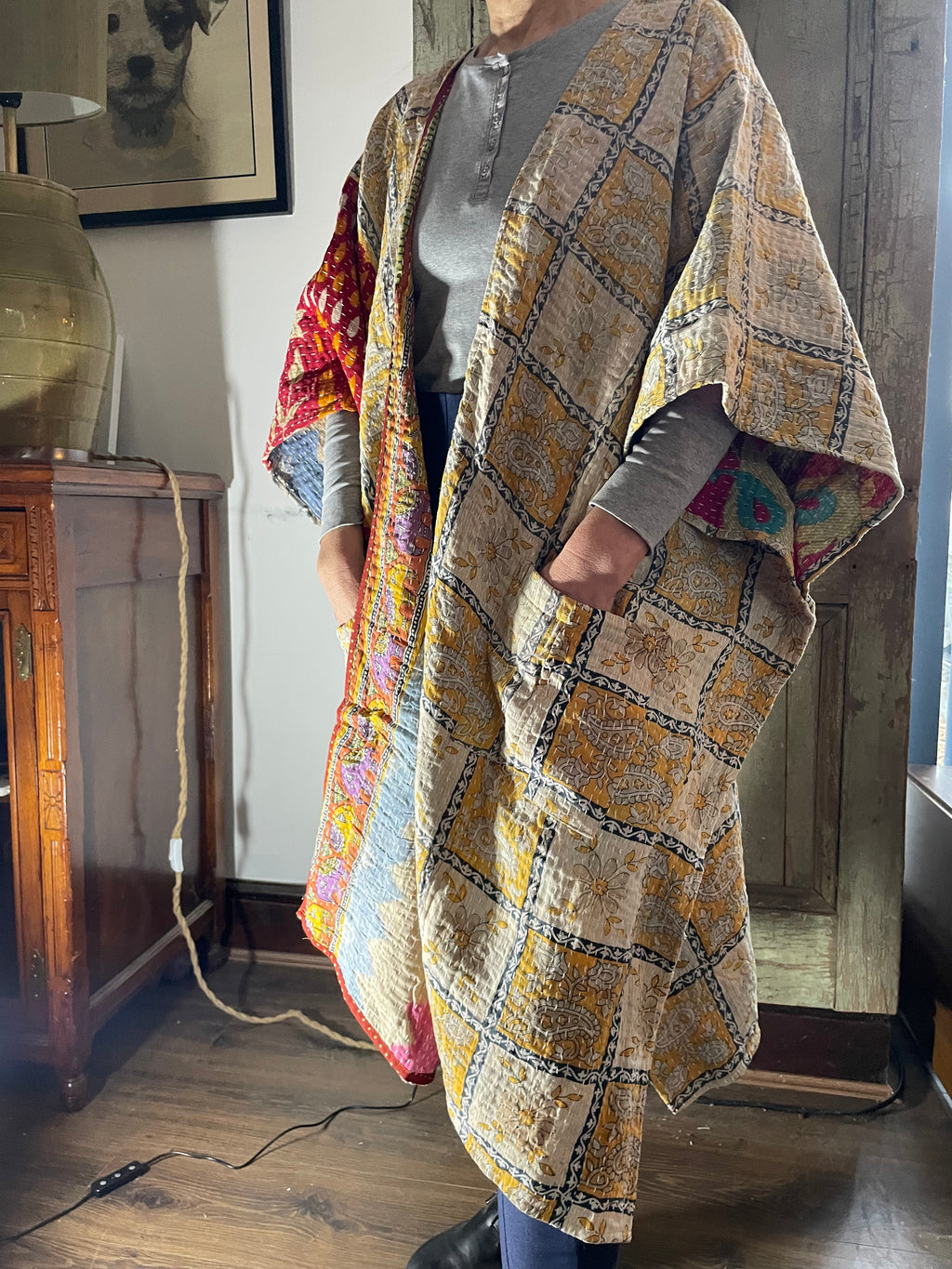 Kantha Sleeveless wrap