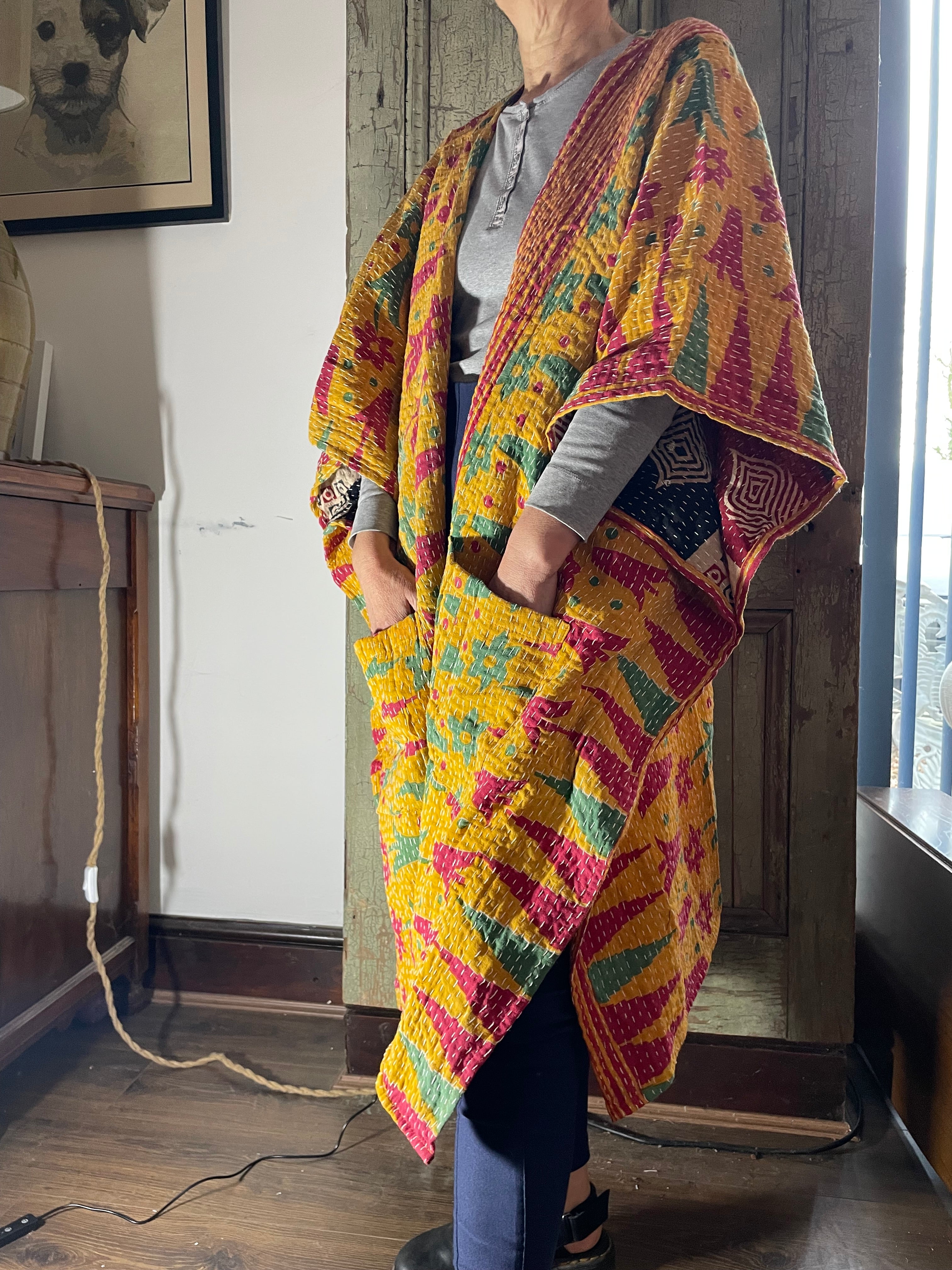 Kantha Sleeveless wrap