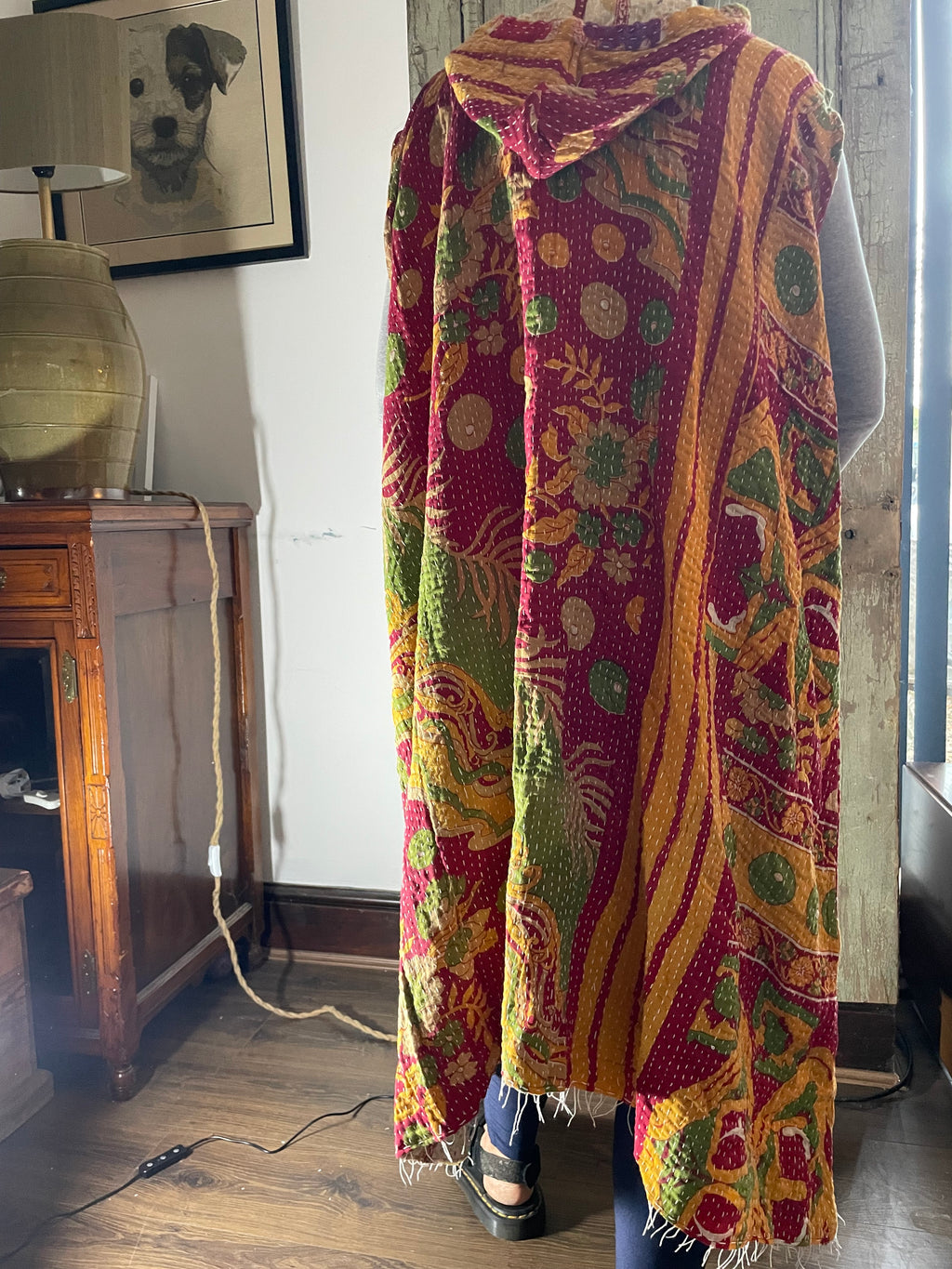 Kantha Hooded Kimono Wrap