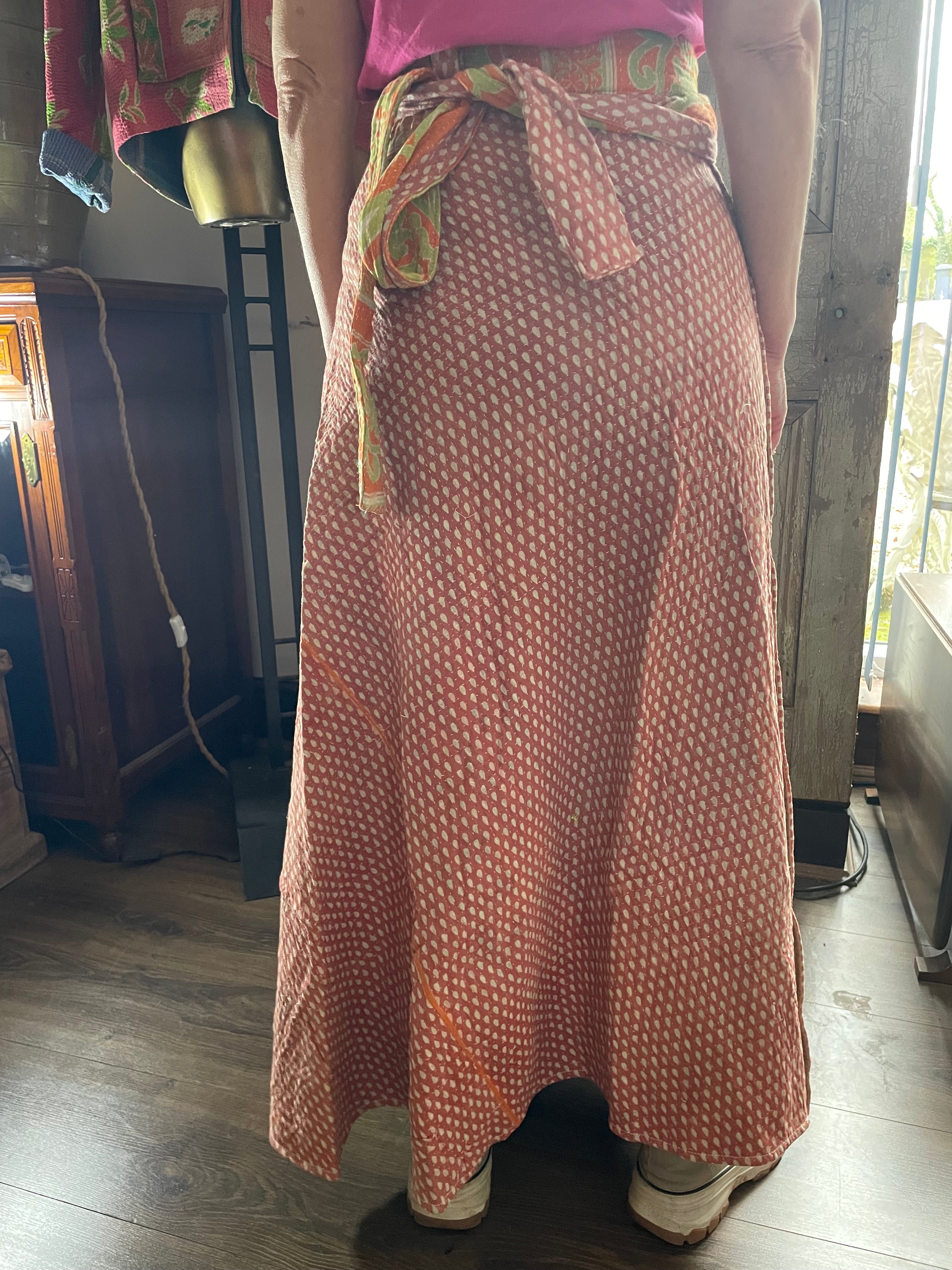 Kantha Reversible Wrap Around Skirts (Size 8-12)