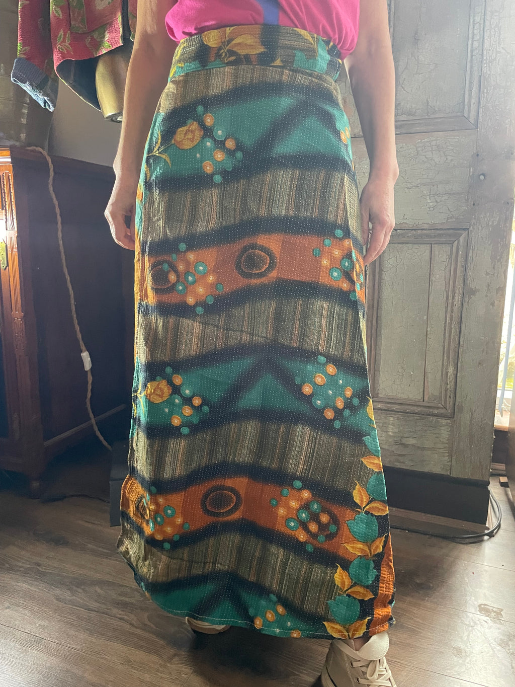 Kantha Reversible Wrap Around Skirts (Size 8-12)
