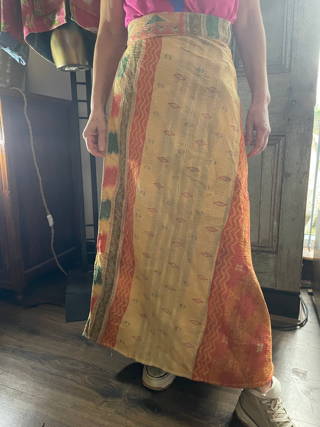 Kantha Reversible Wrap Around Skirts (Size 8-12)