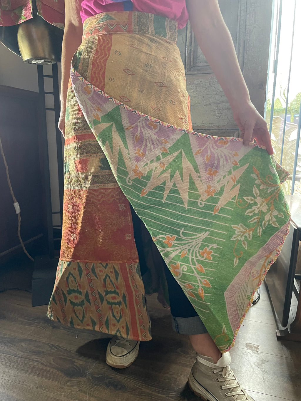 Kantha Reversible Wrap Around Skirts (Size 8-12)