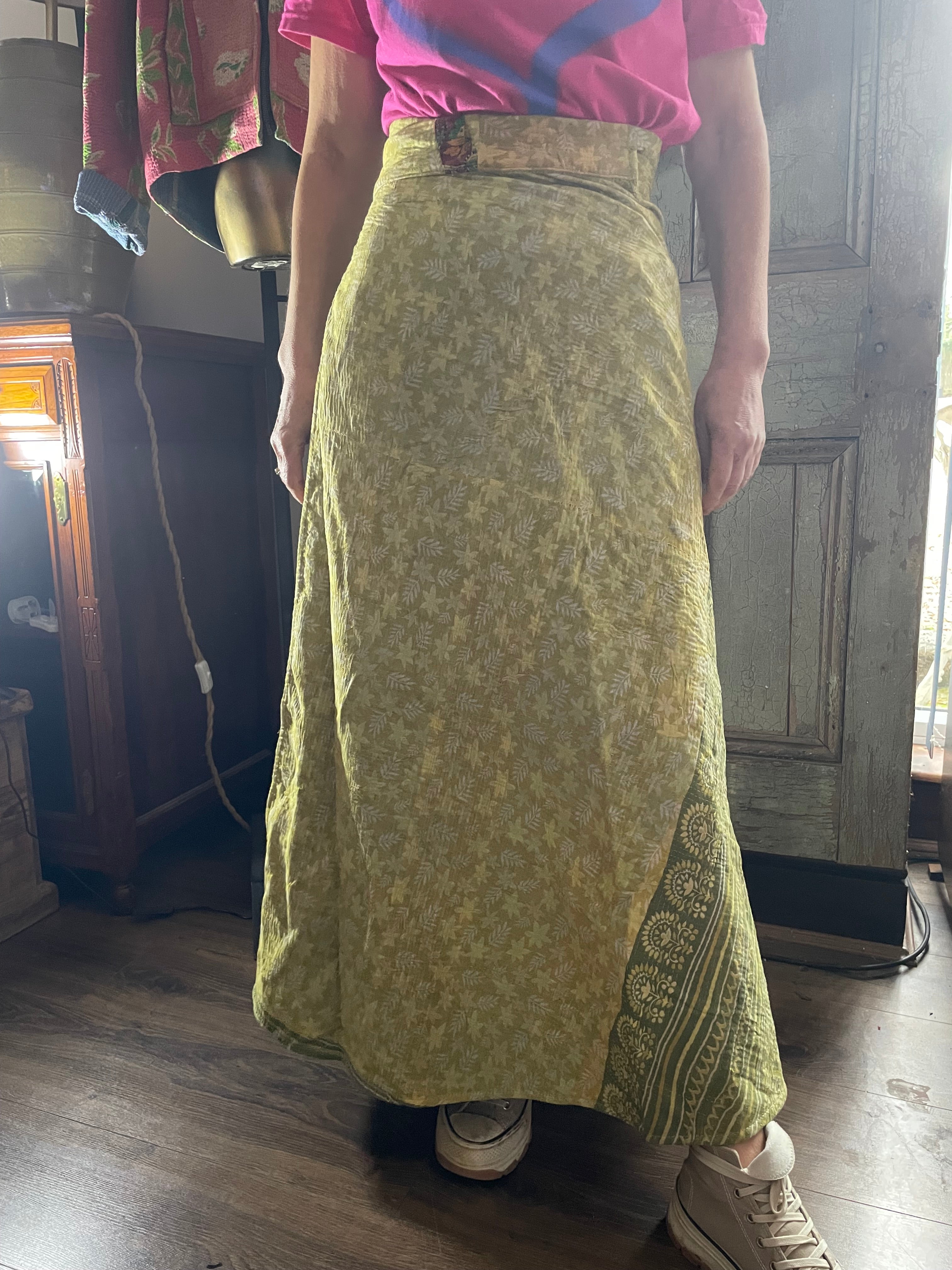 Kantha Reversible Wrap Around Skirts (Size 8-12)