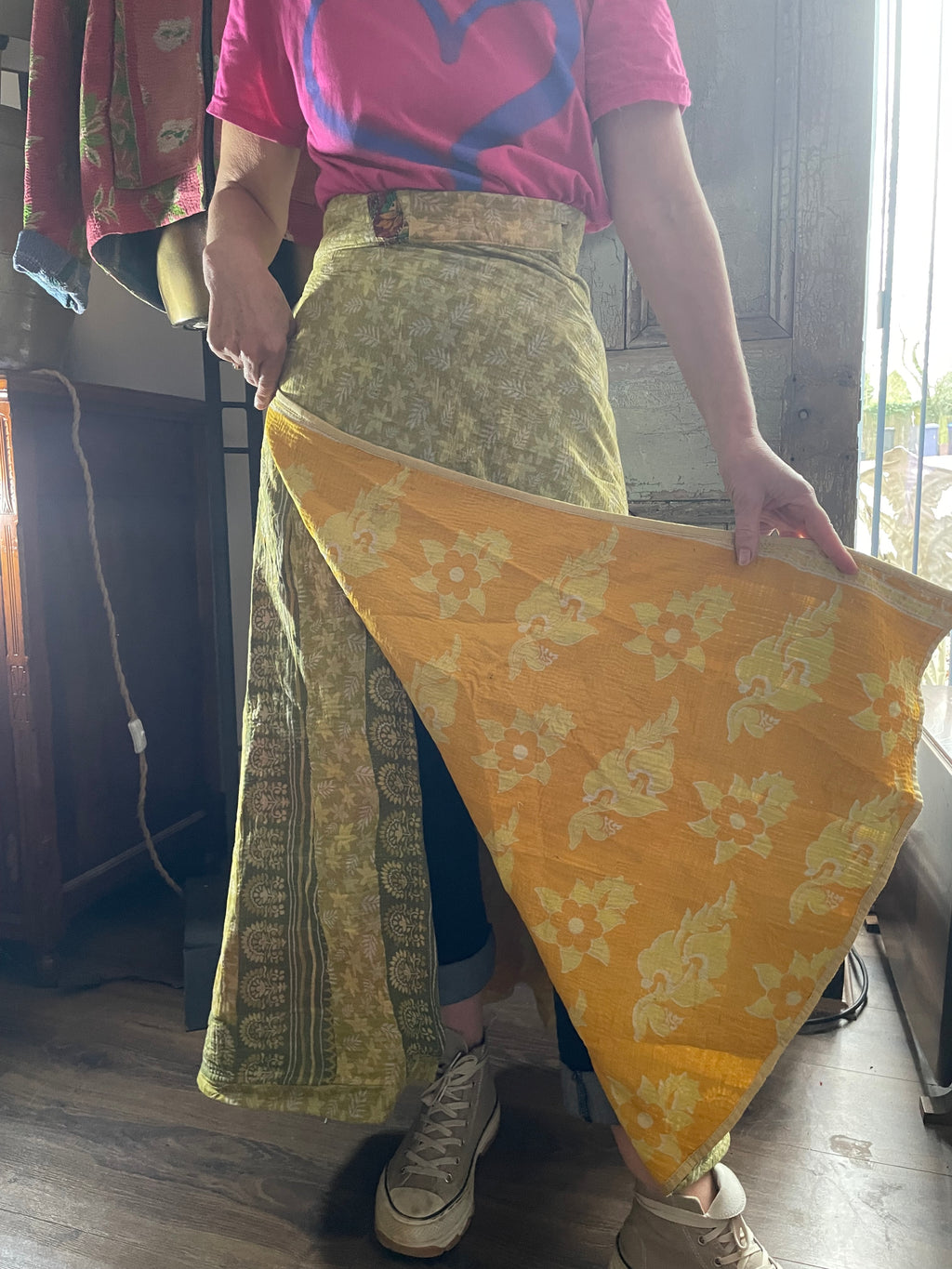 Kantha Reversible Wrap Around Skirts (Size 8-12)