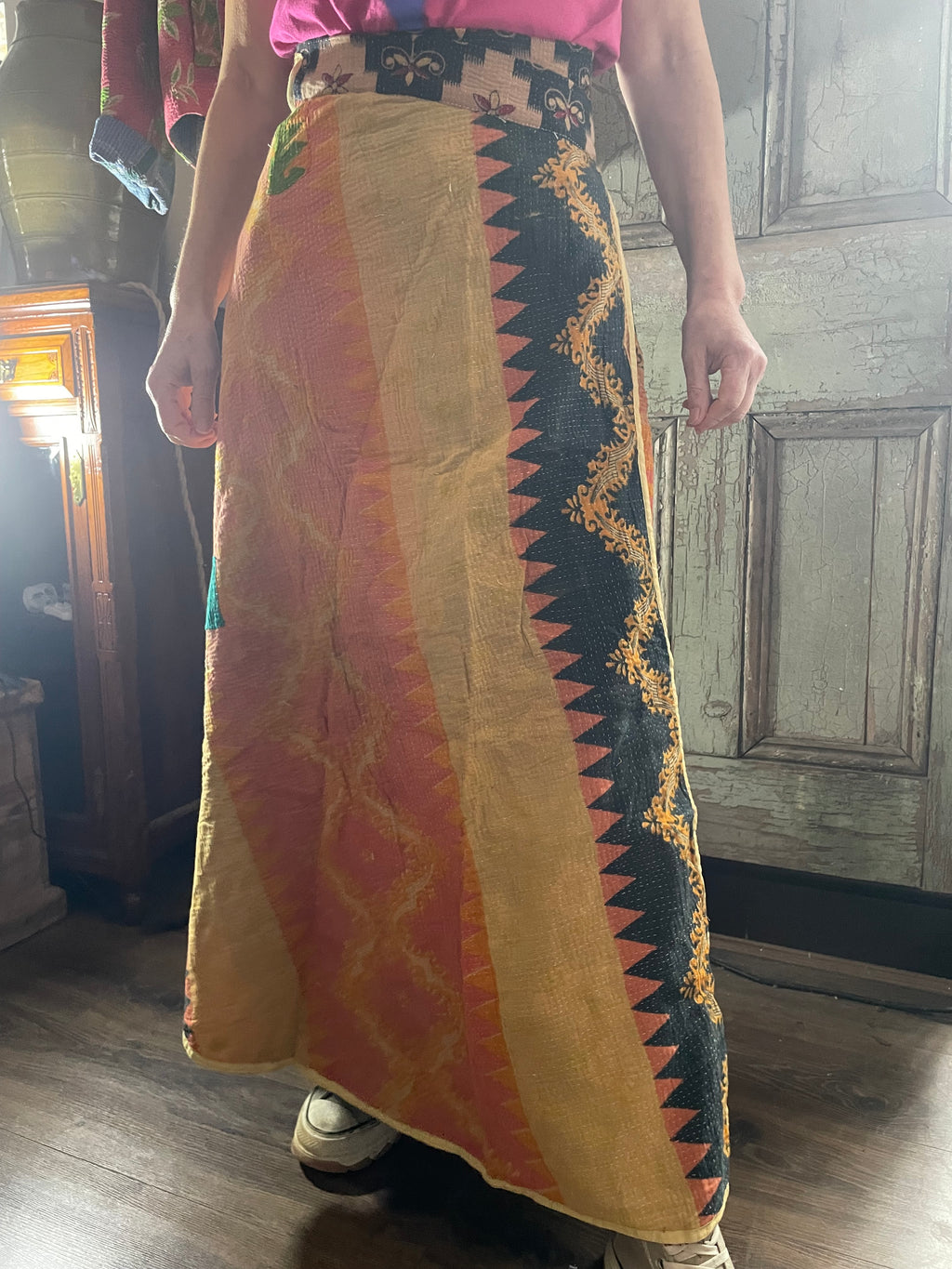 Kantha Reversible Wrap Around Skirts (Size 8-12)