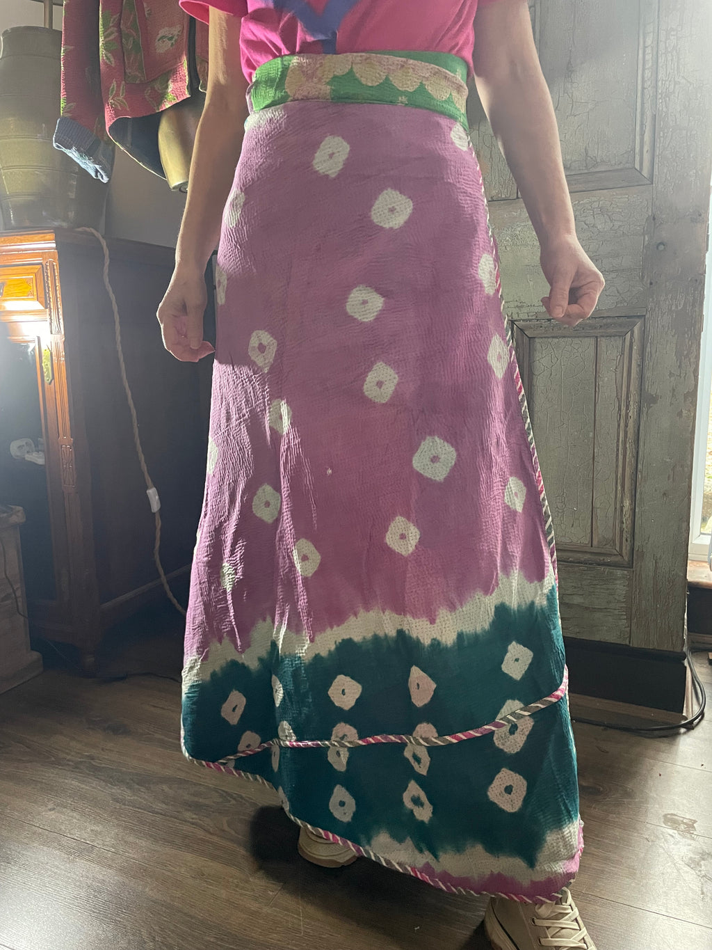 Kantha Reversible Wrap Around Skirts (Size 8-12)