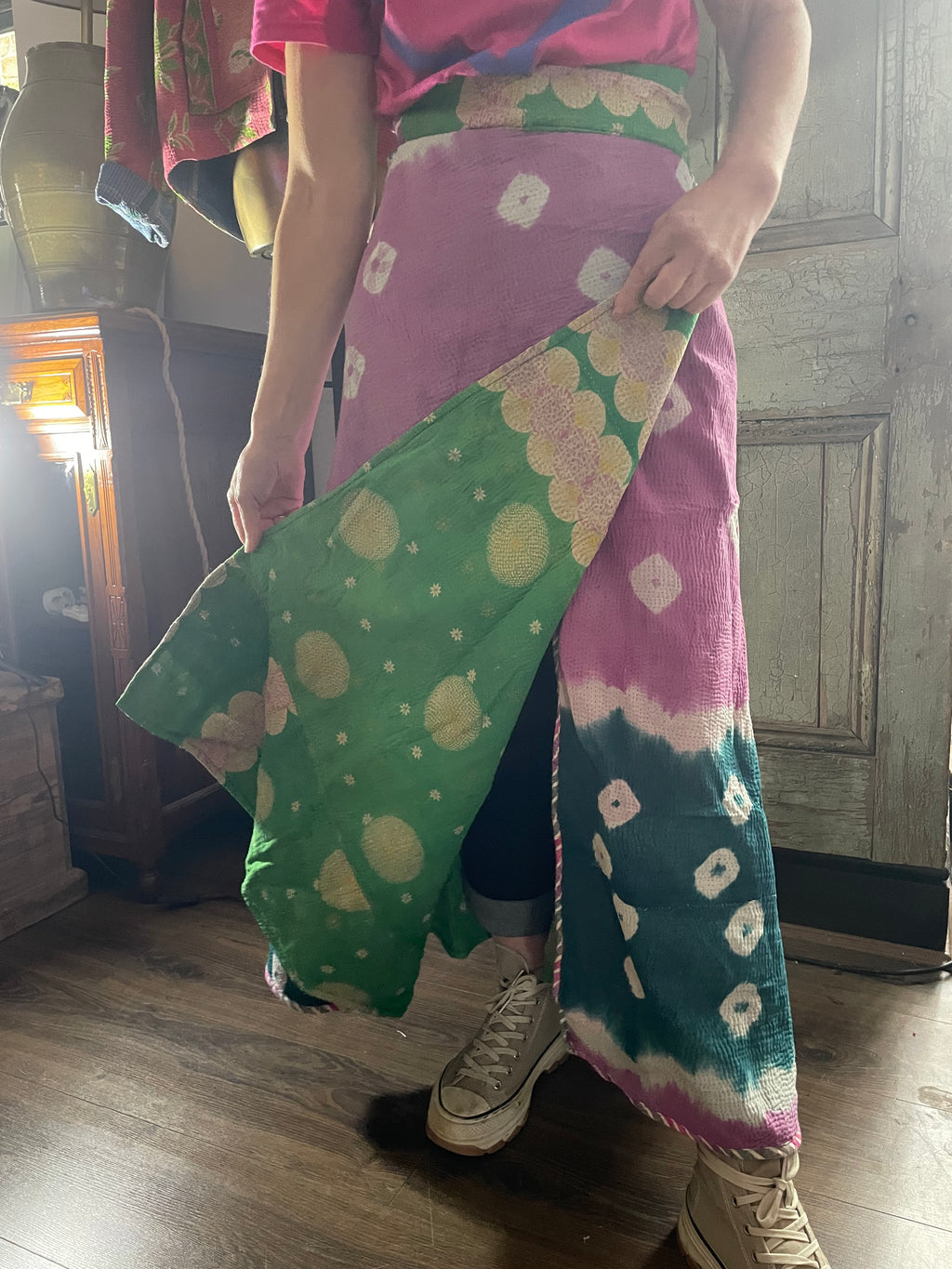 Kantha Reversible Wrap Around Skirts (Size 8-12)