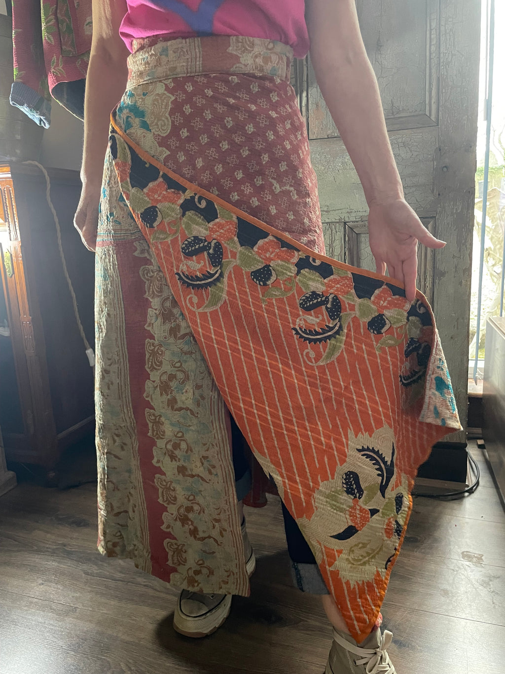 Kantha Reversible Wrap Around Skirts (Size 8-12)