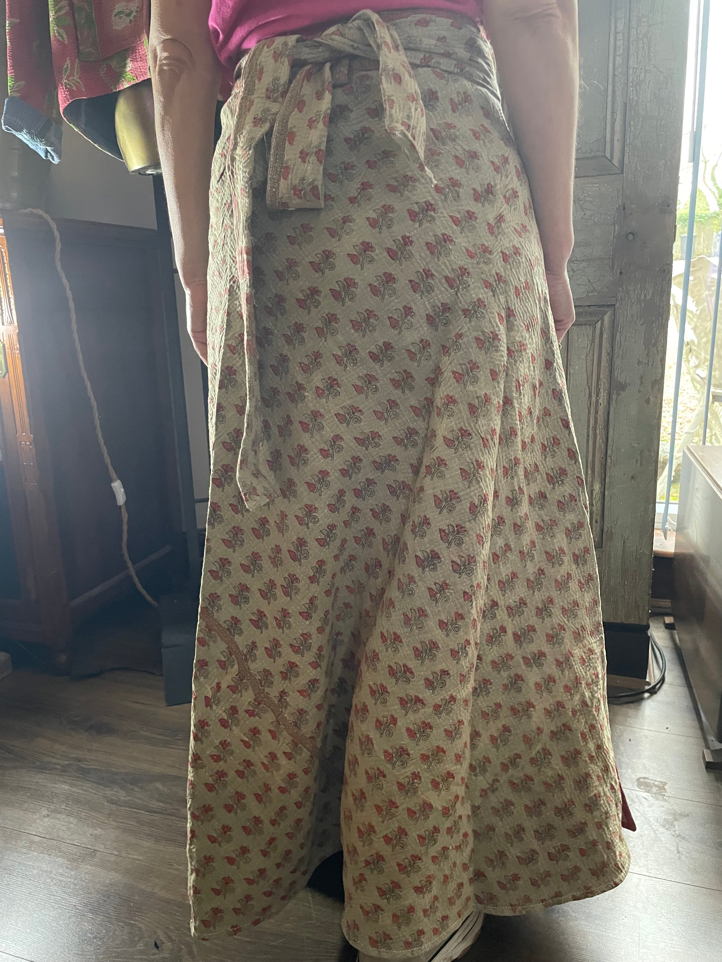 Kantha Reversible Wrap Around Skirts (Size 8-12)