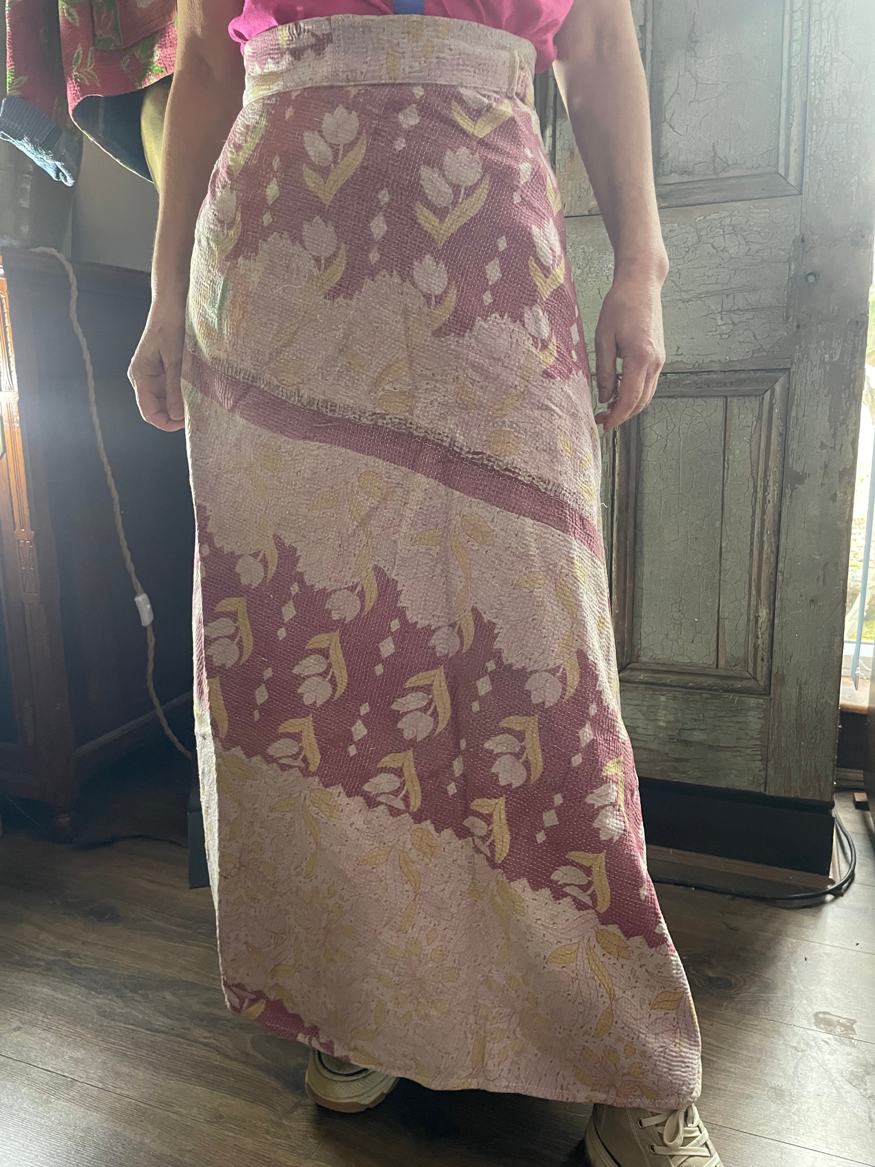 Kantha Reversible Wrap Around Skirts (Size 8-12)