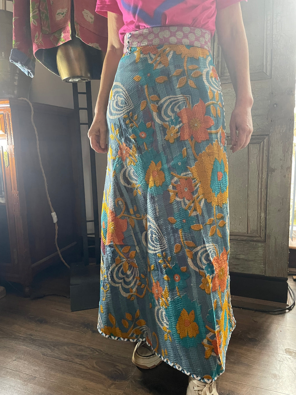 Kantha Reversible Wrap Around Skirts (Size 8-12)